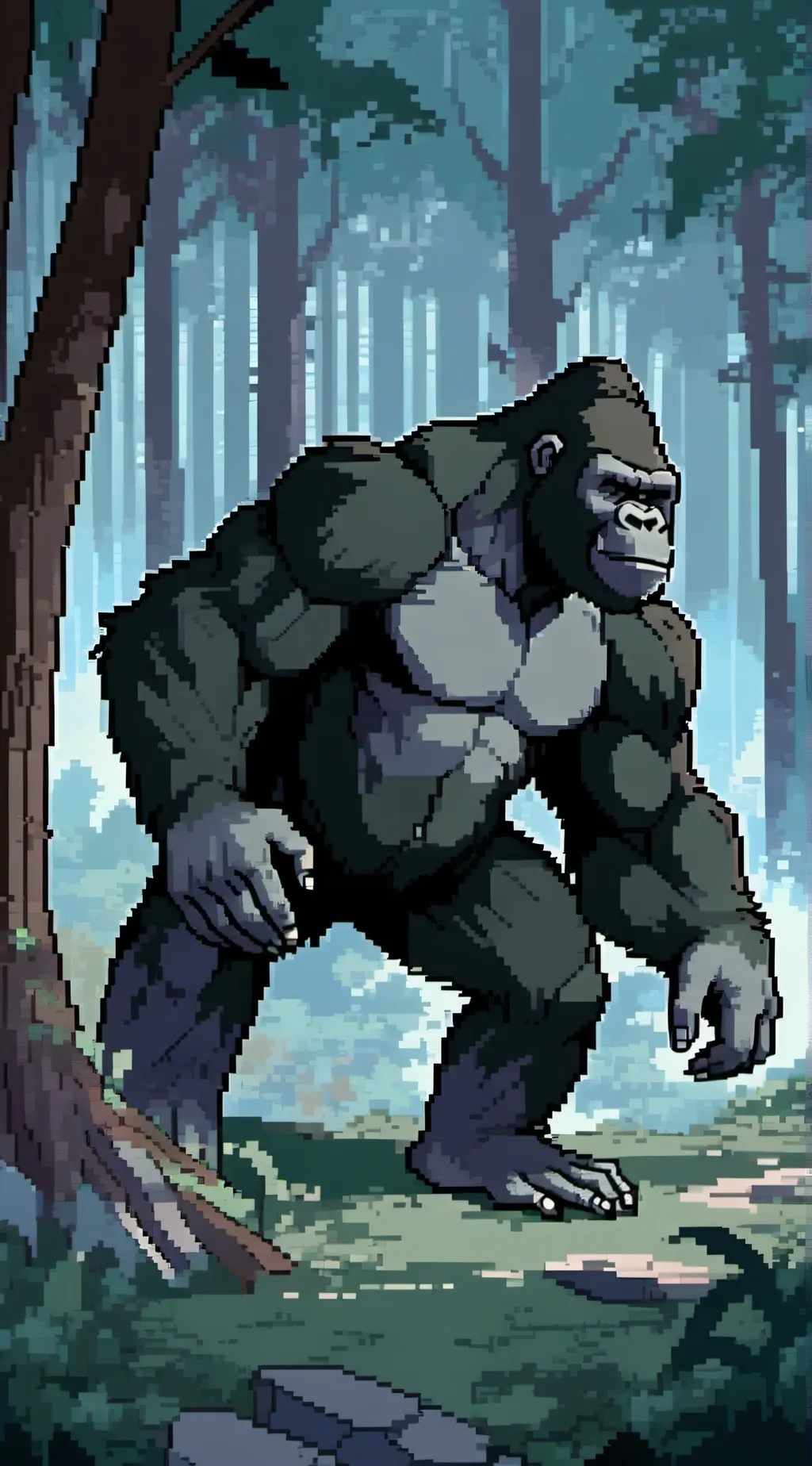 ai character: Gorilla tag background