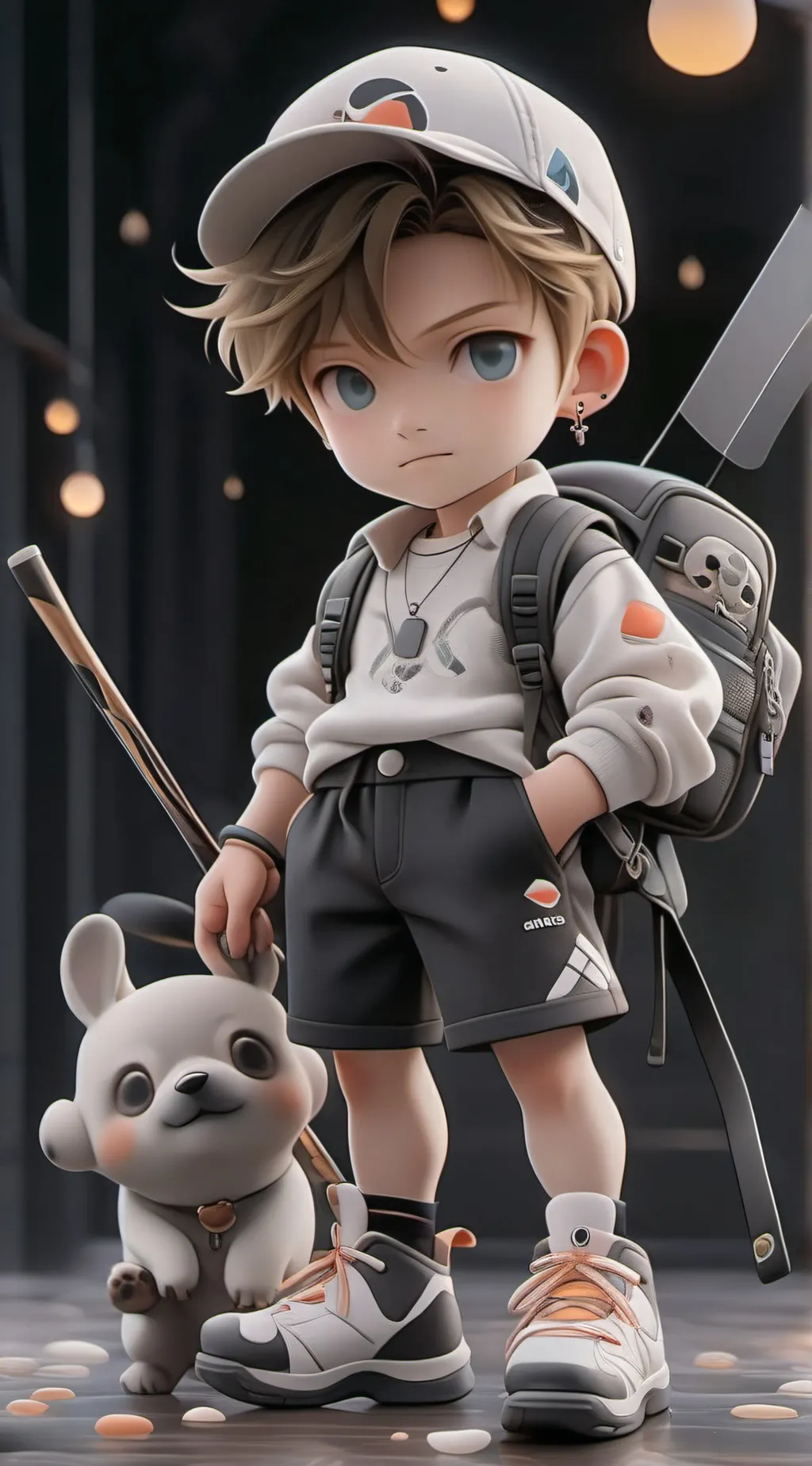 ai character: pigglym  background
