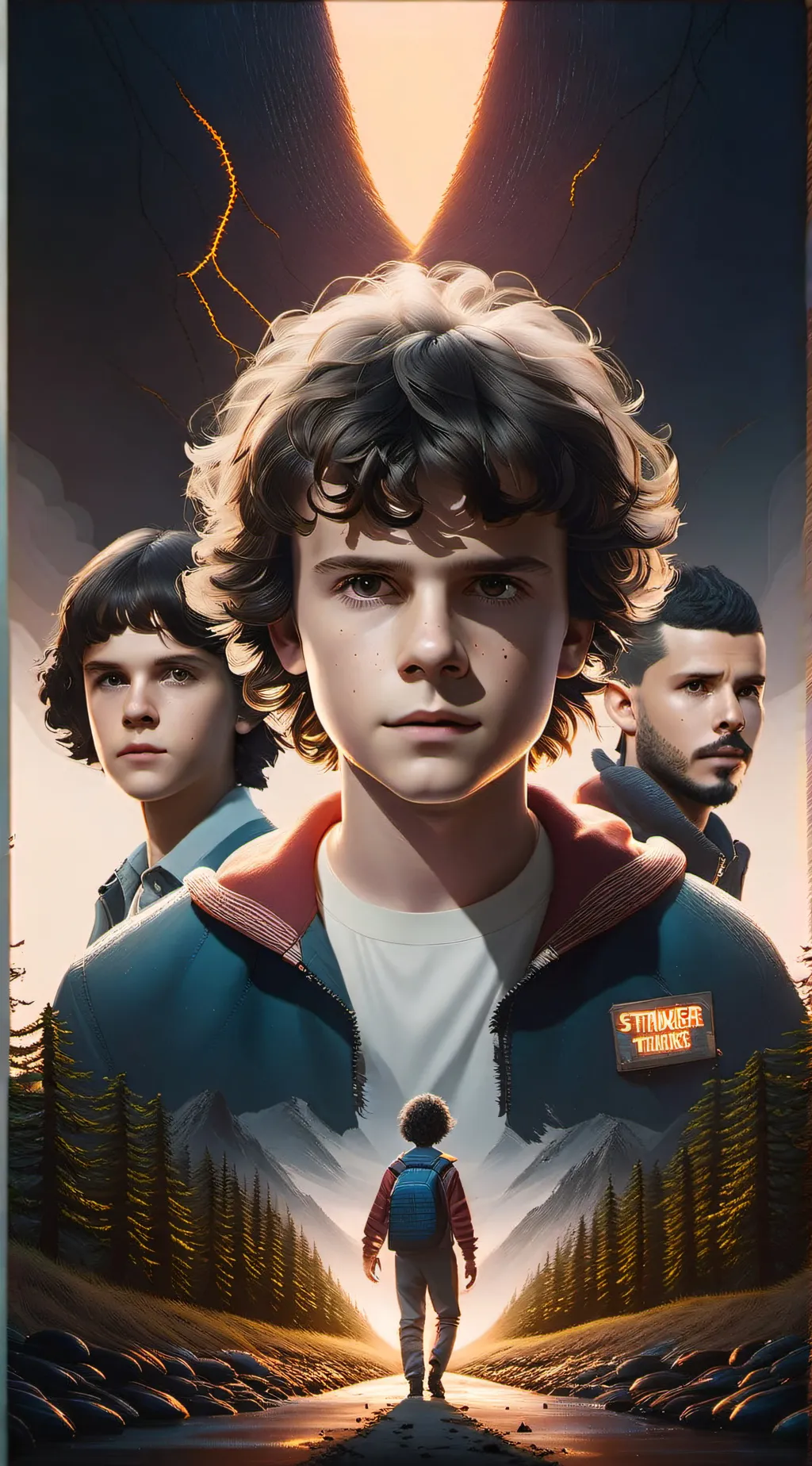 ai character: Stranger things background