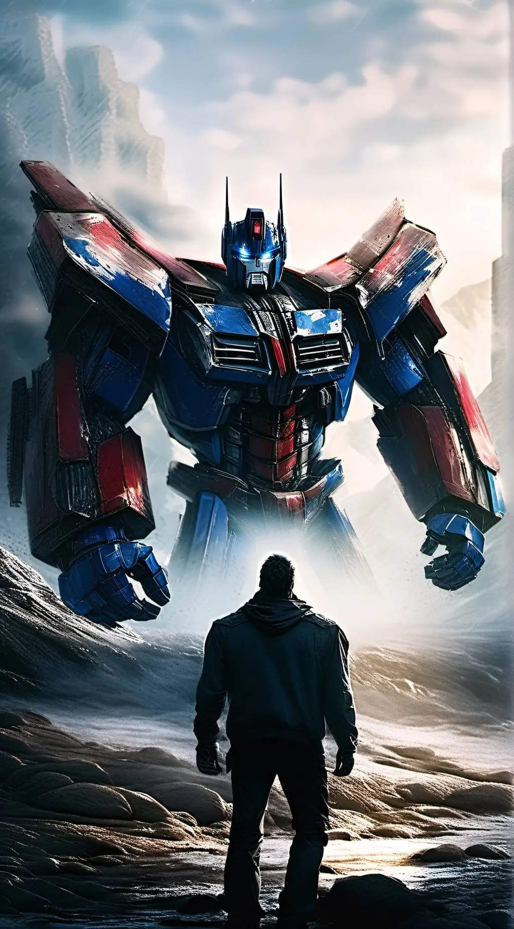 ai character: Optimus Prime background