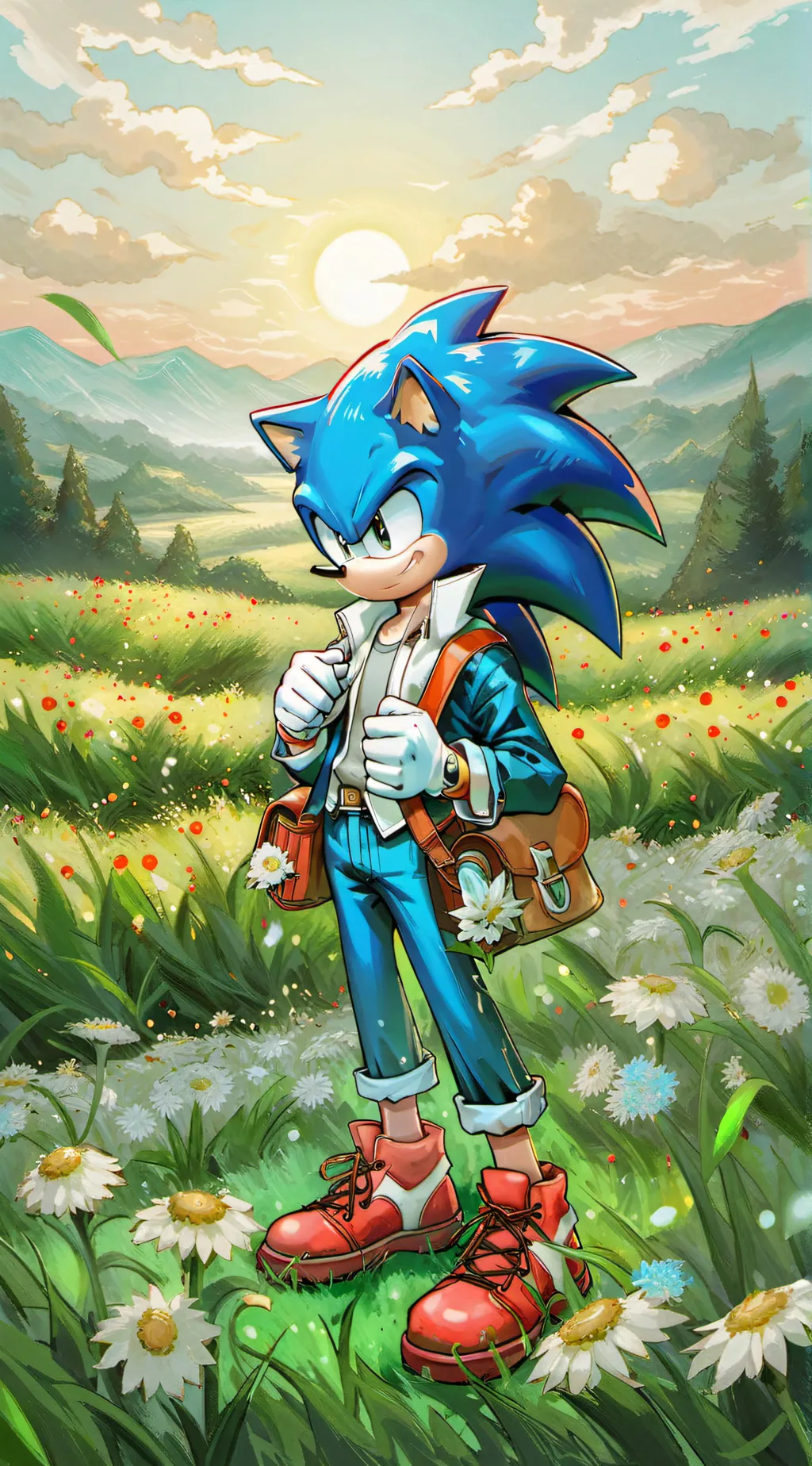 ai character: sonic and friends background