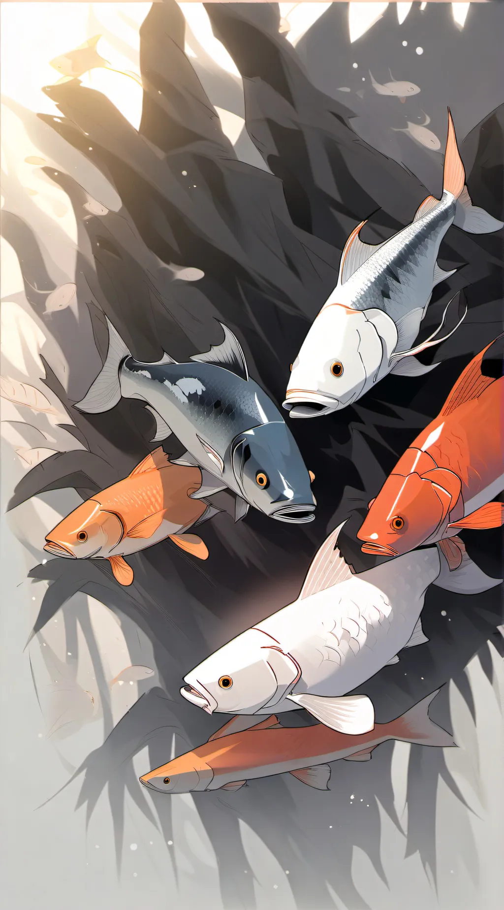 ai character: fish background