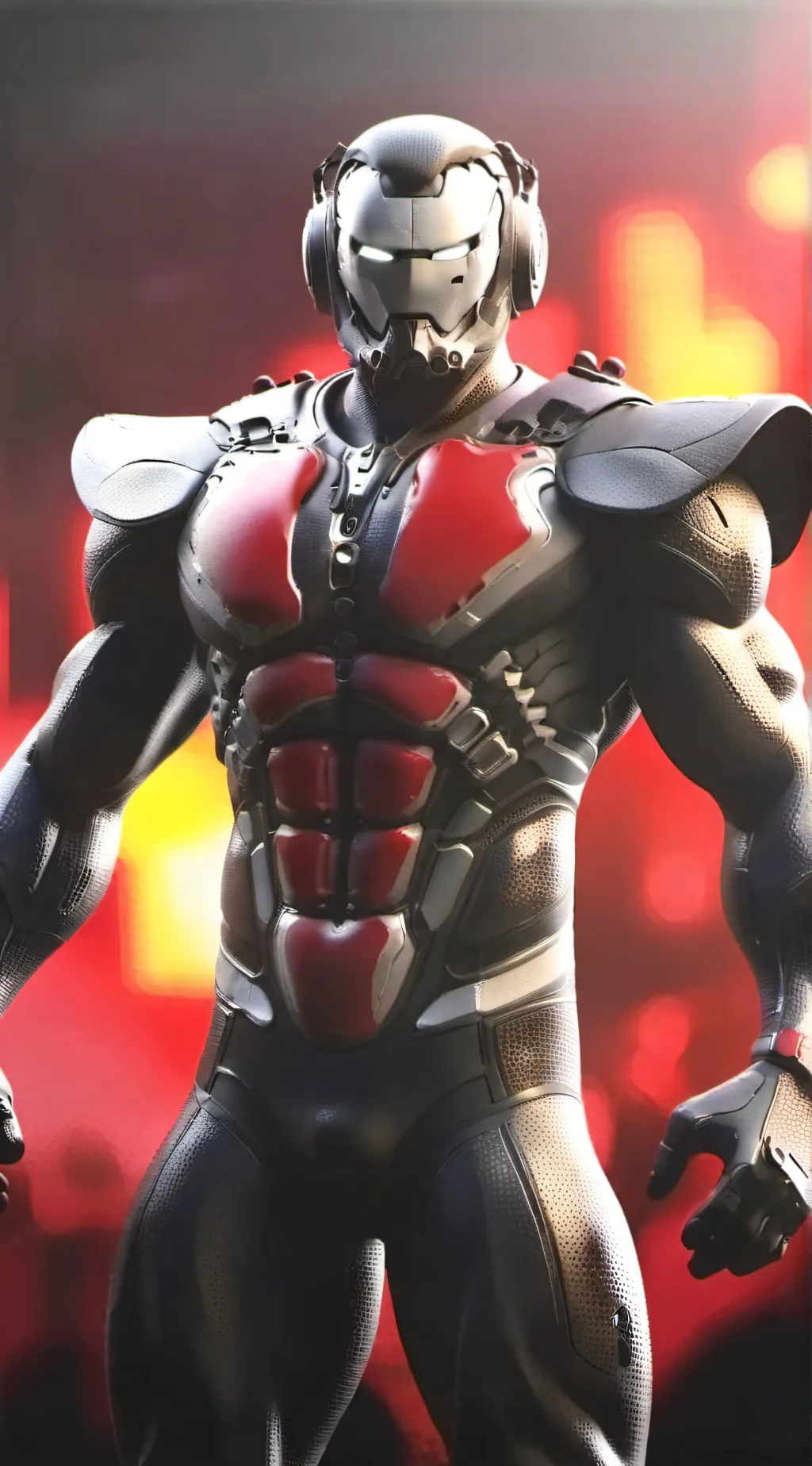 ai character: the red iron man background