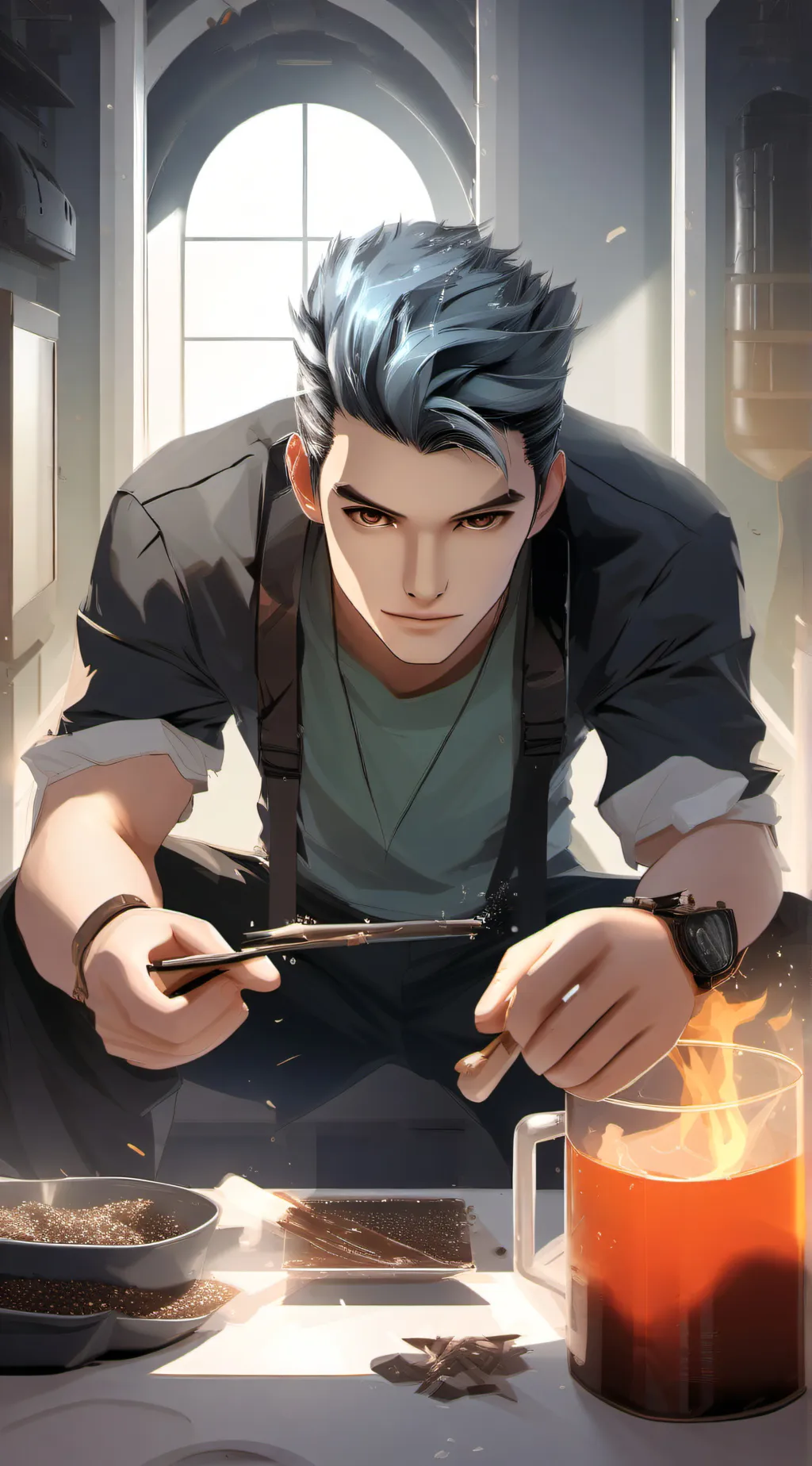 ai character: Schoollife background