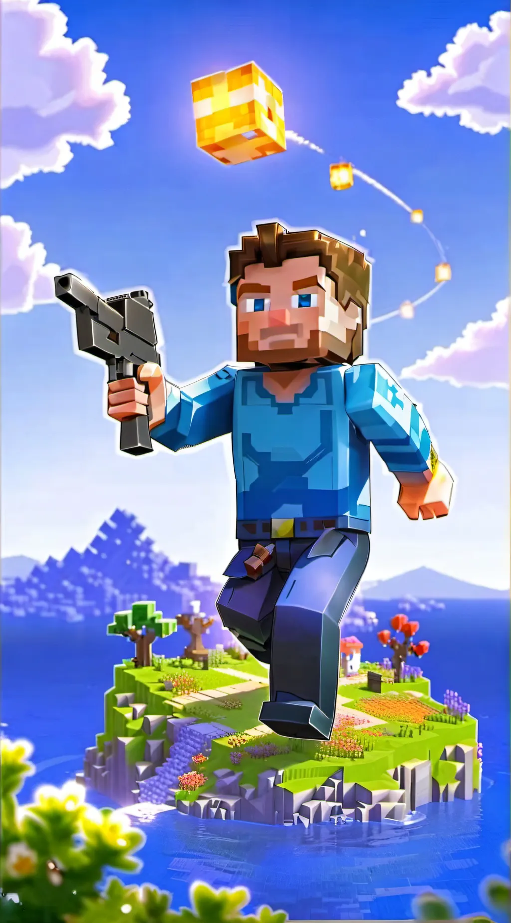 ai character: CrazyCraft background
