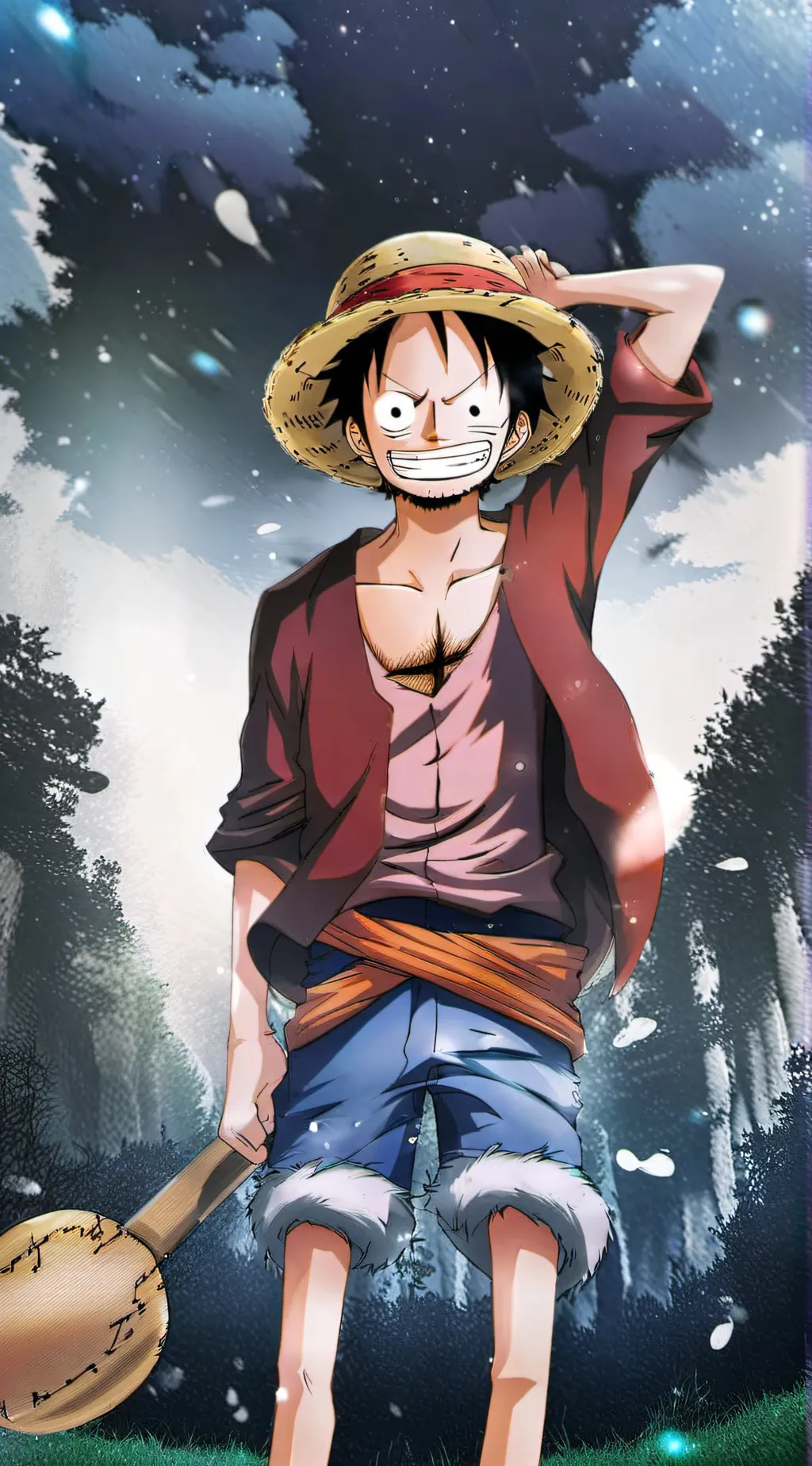 ai character: luffy background