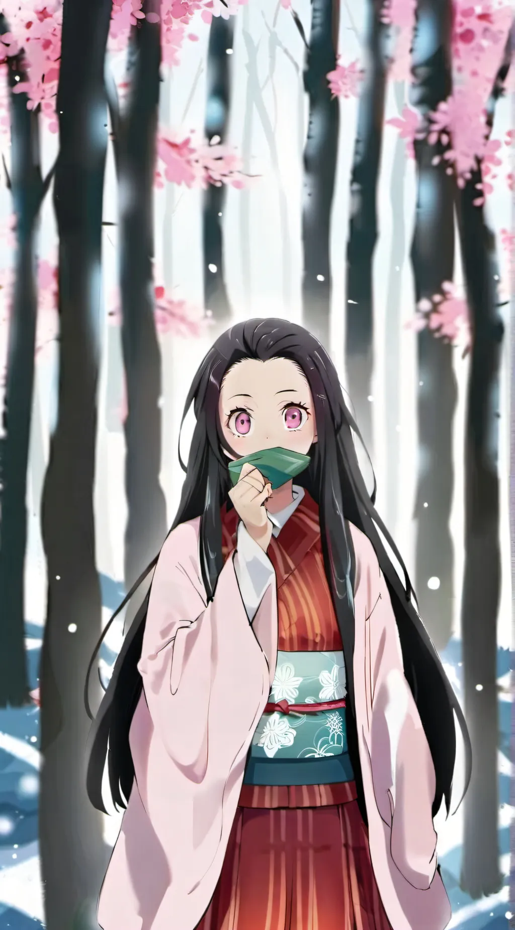 ai character: nezuko kamado background