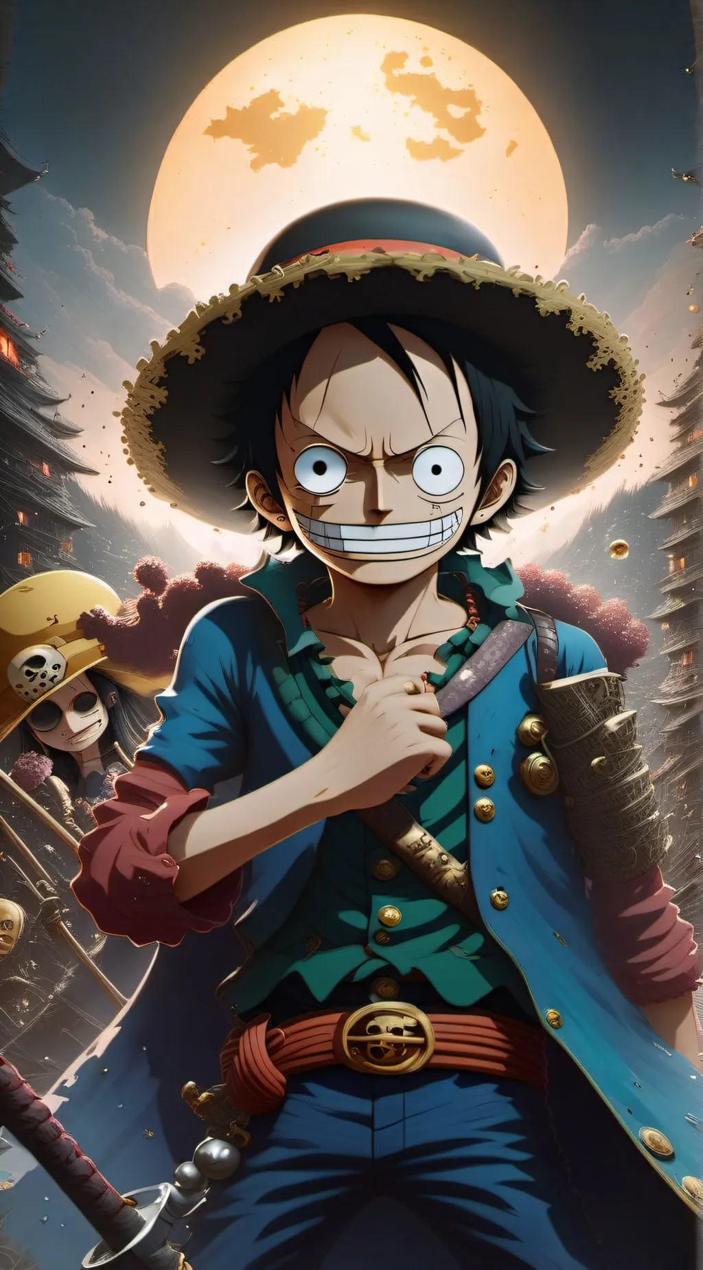 ai character: Straw hat pirates background