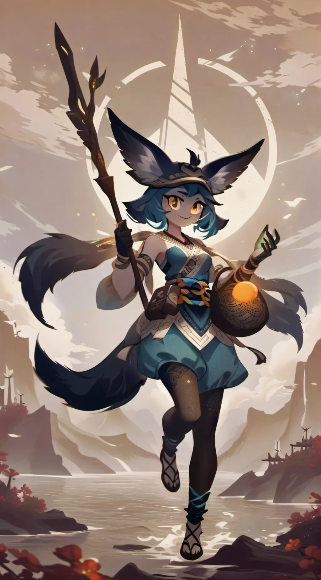 ai character: Luna background