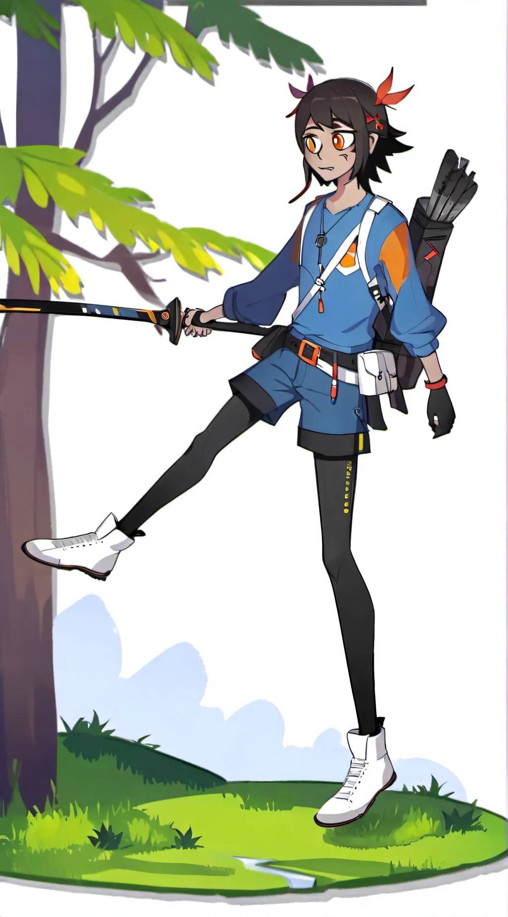 ai character: sally face crew  background