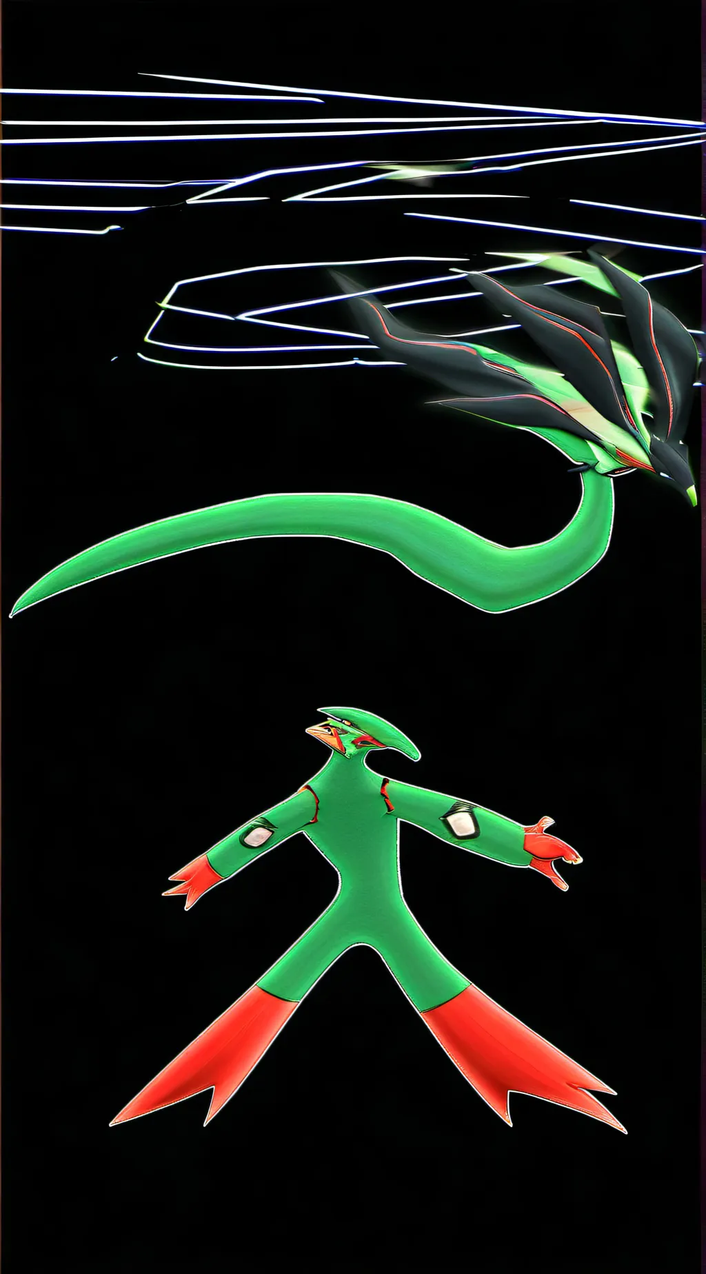 ai character: raquaza background