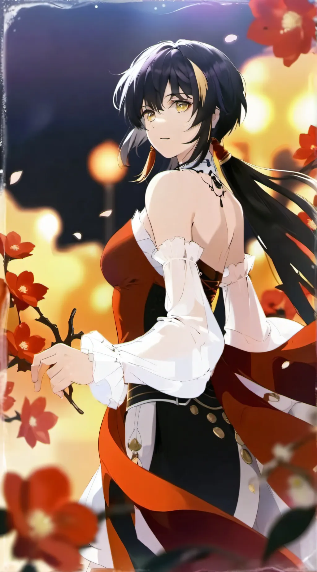 ai character: Violet background