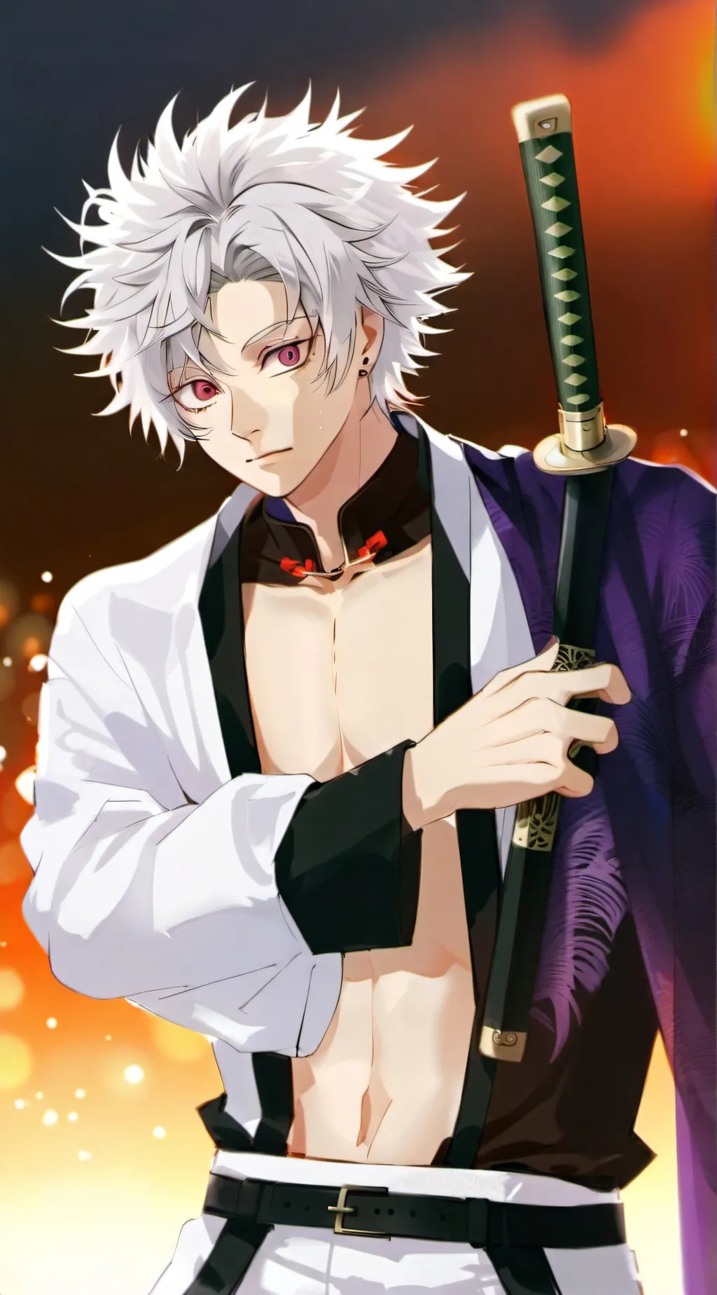 ai character: Sanemi😘😘😘😘😘 background