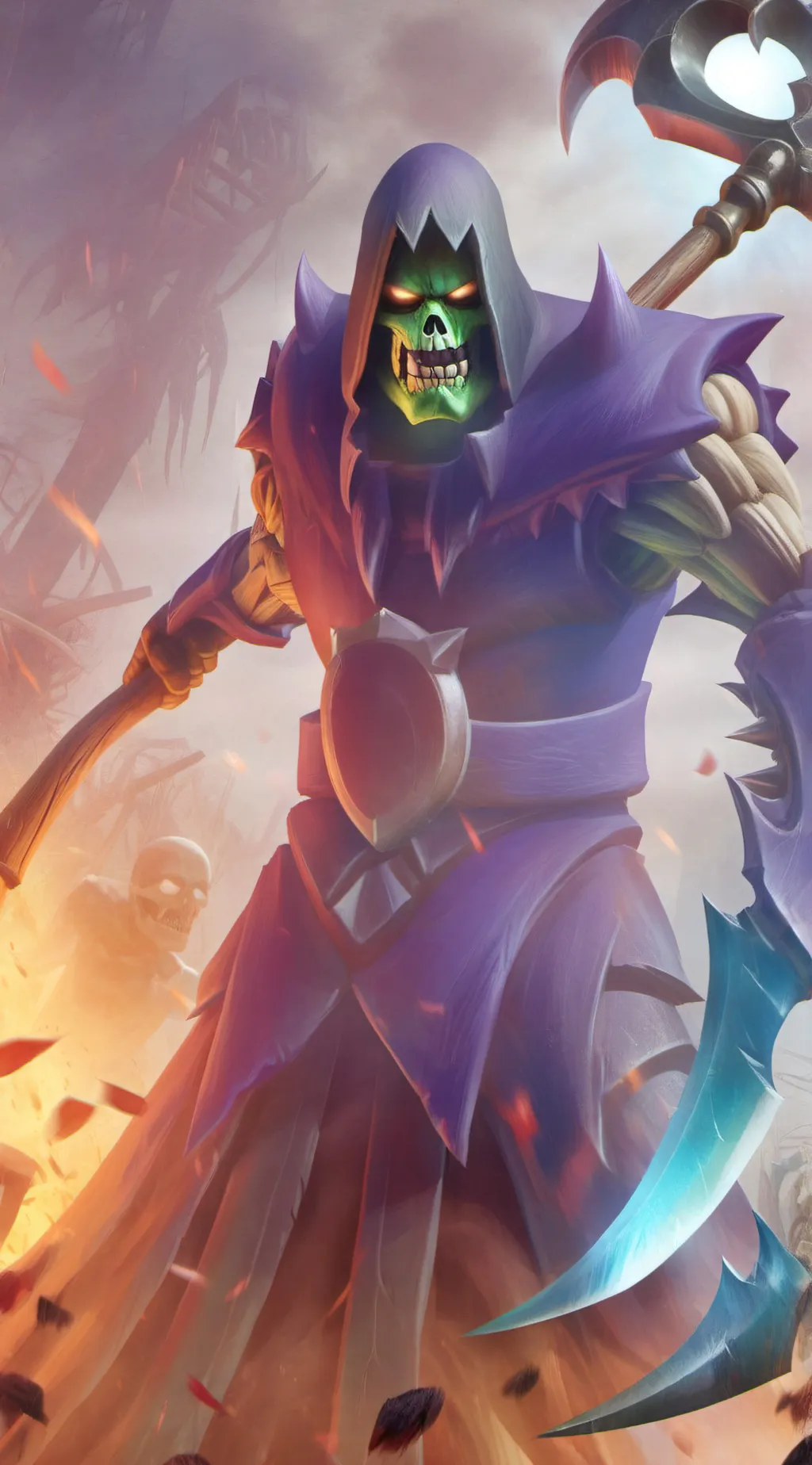 ai character: grave digger TDS background