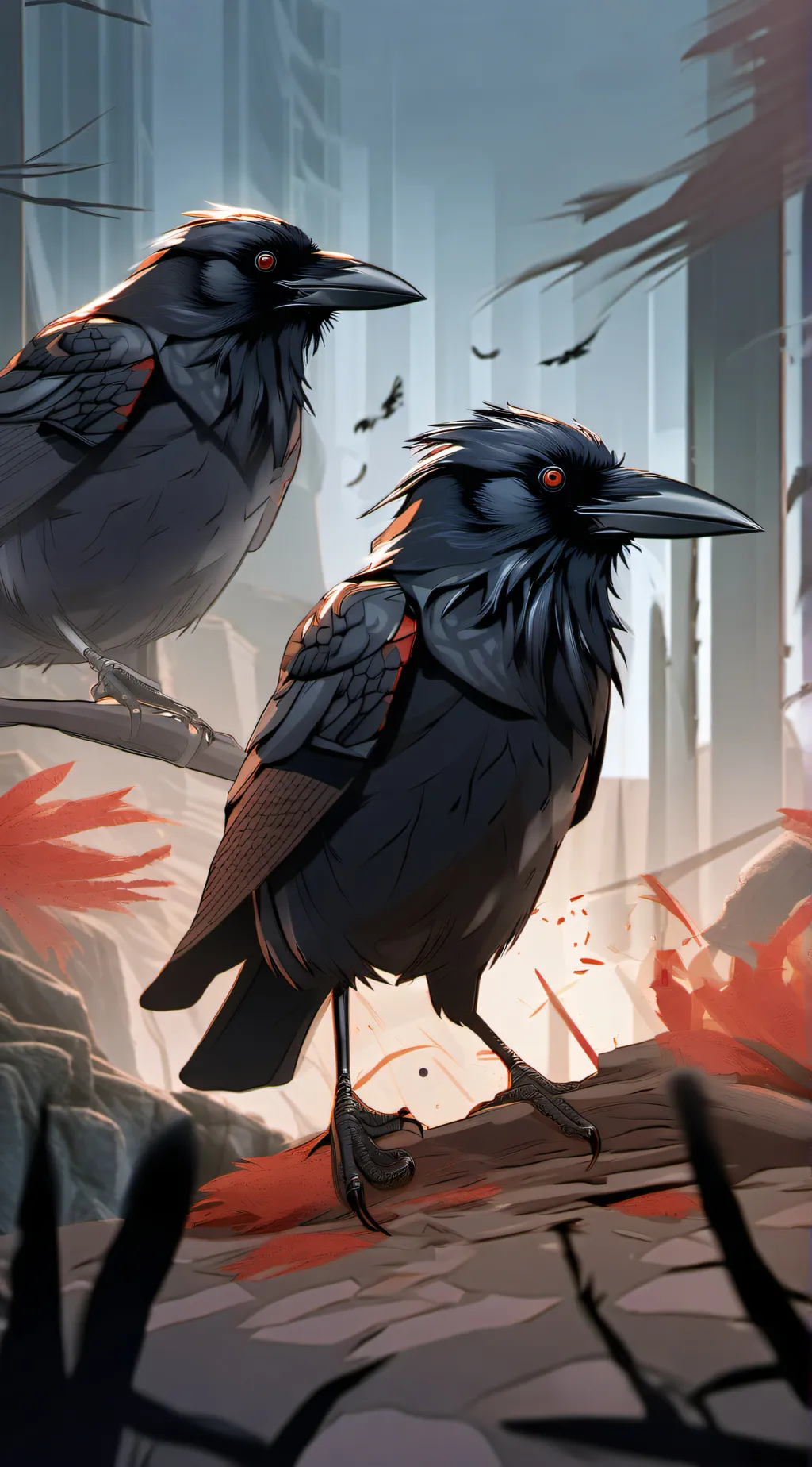 ai character: Birds background