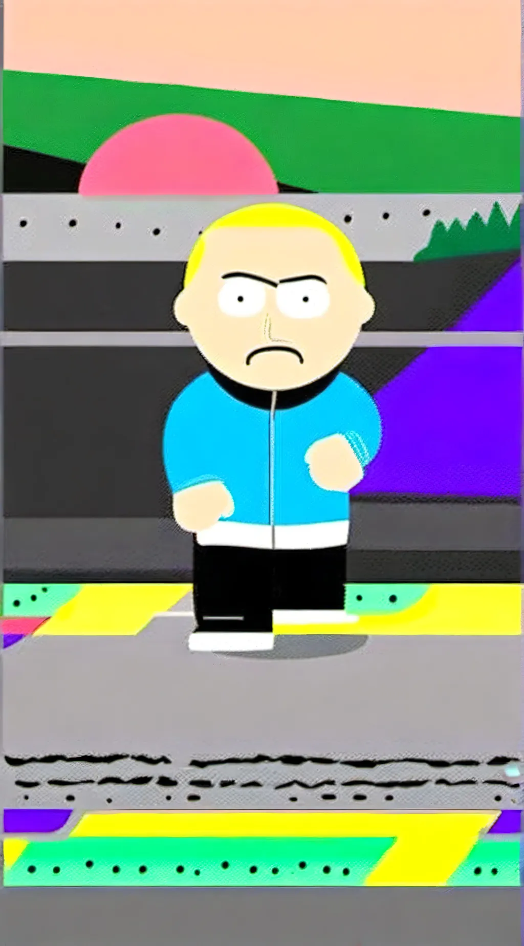 ai character: South Park Eminem background