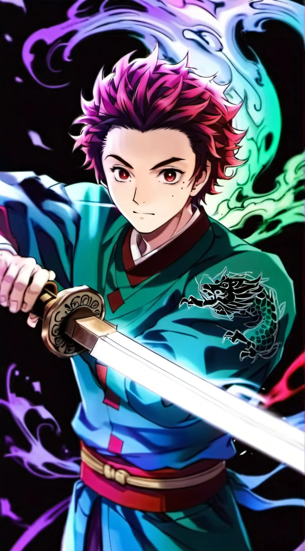 ai character: Tanjiro kamado background