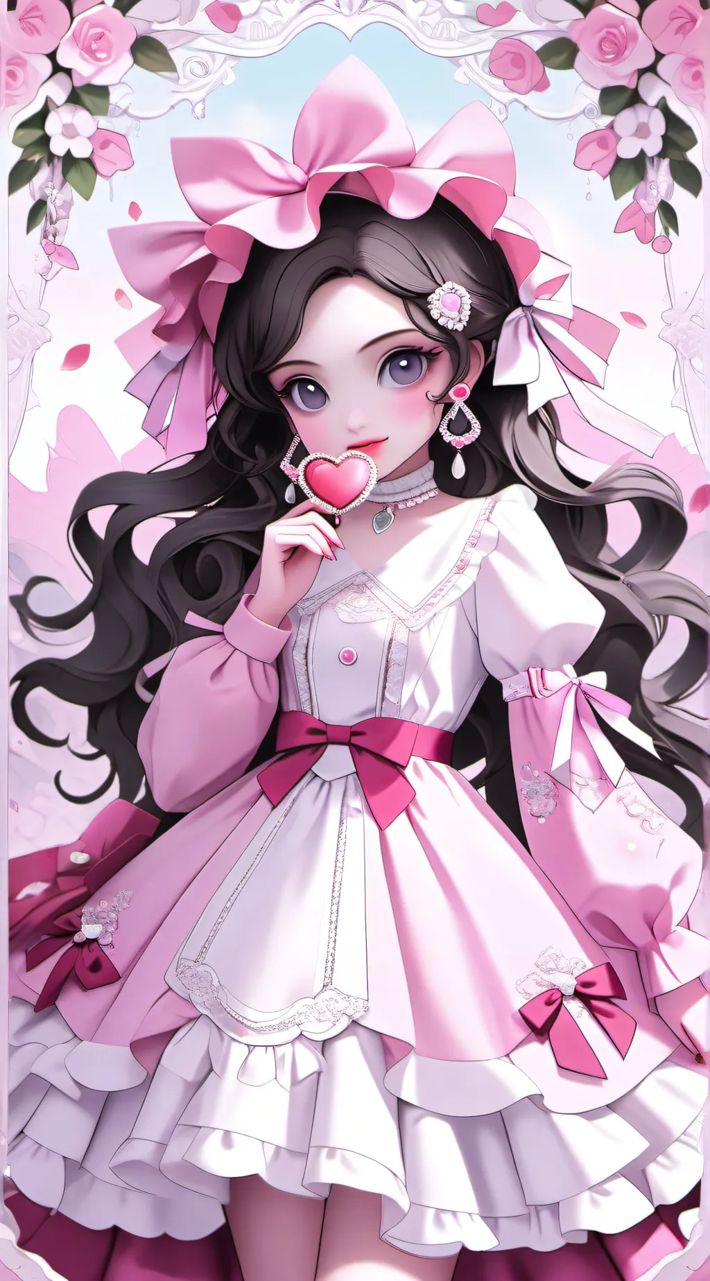 ai character: Violet background