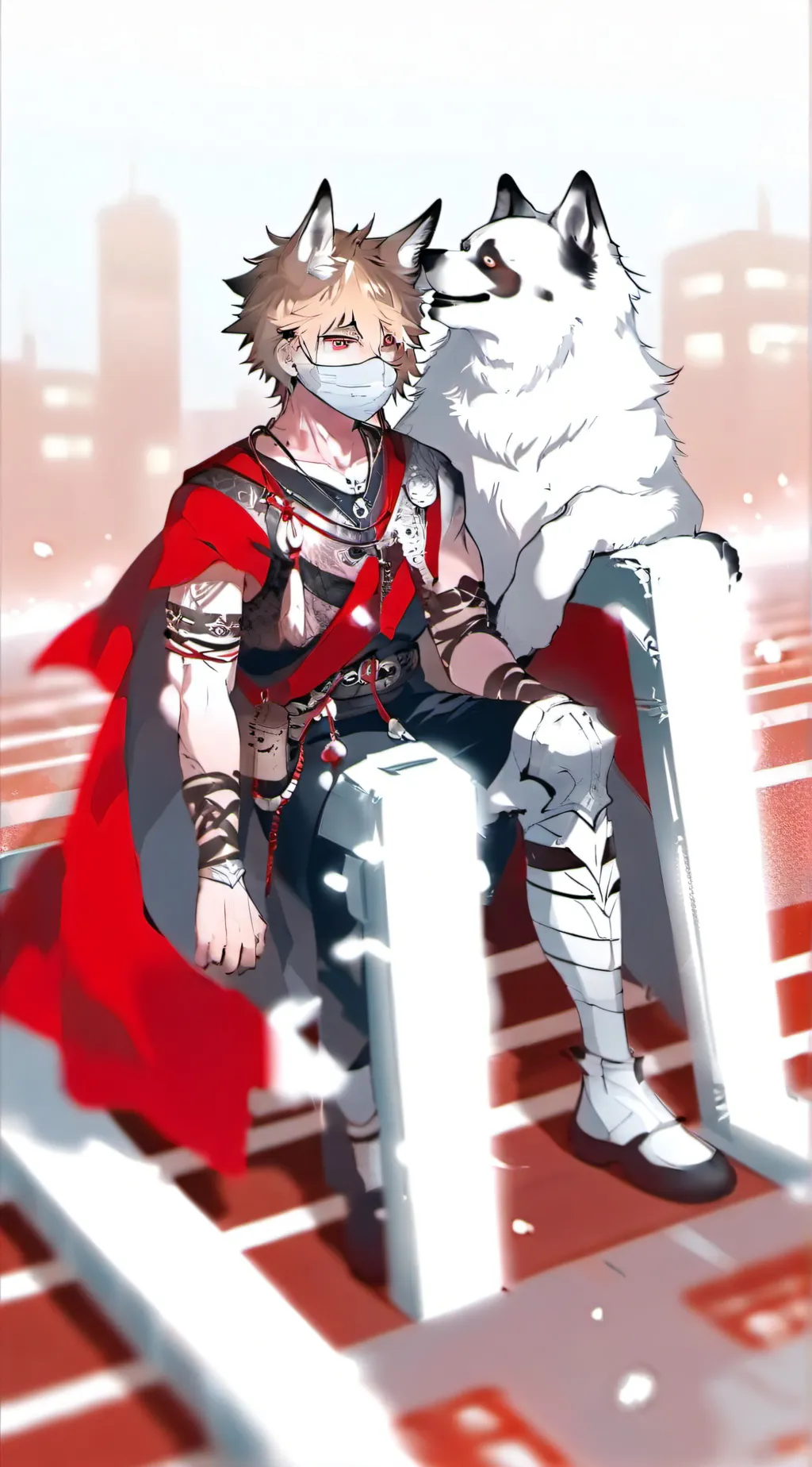ai character: wolf bakugo🐺 background