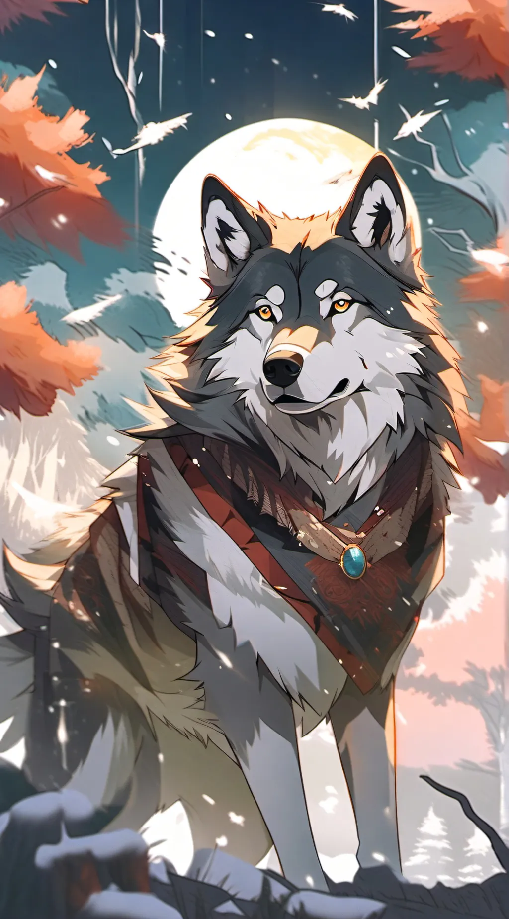 ai character: Kny wolf background