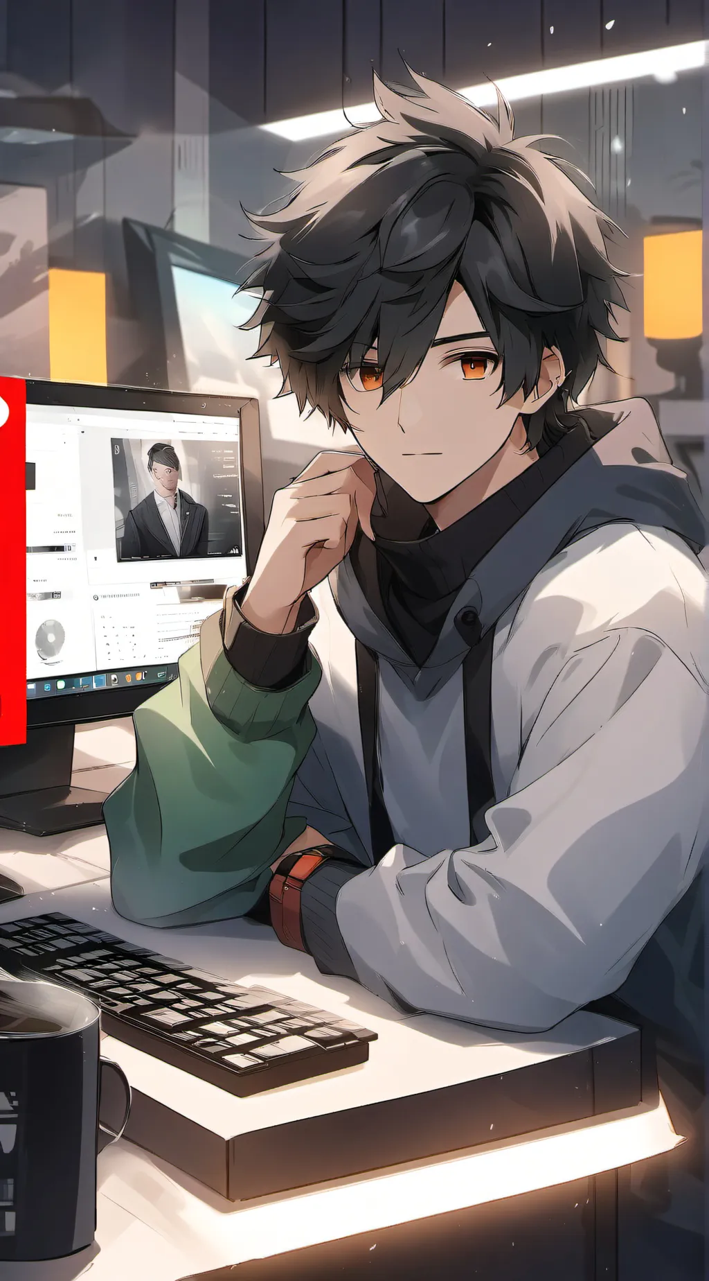 ai character: YouTube Simulator background