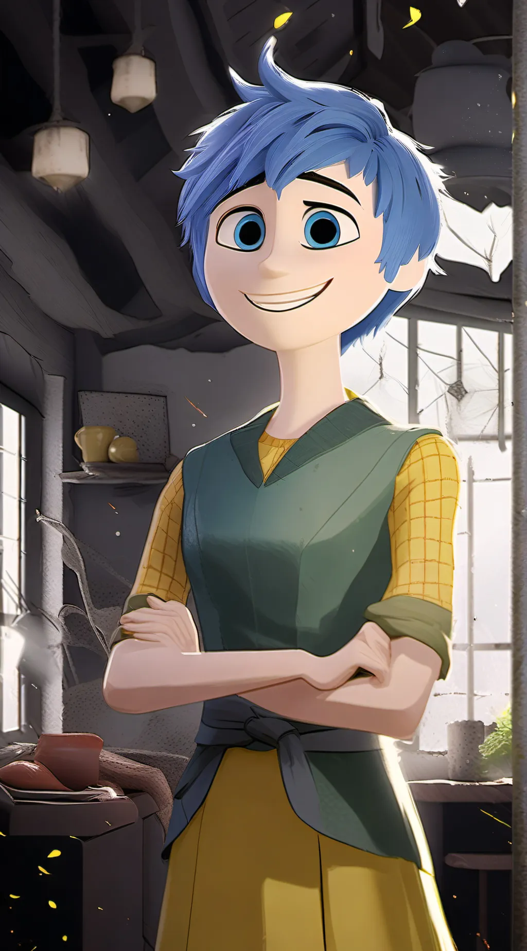 ai character: Joy (inside out 2) background
