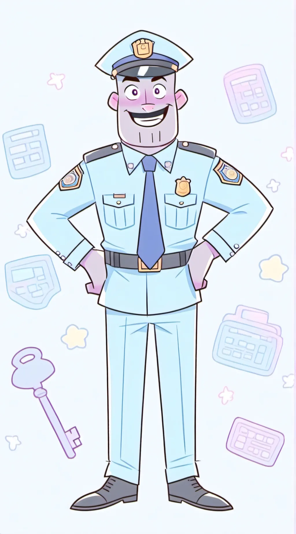 ai character: officer keys  background