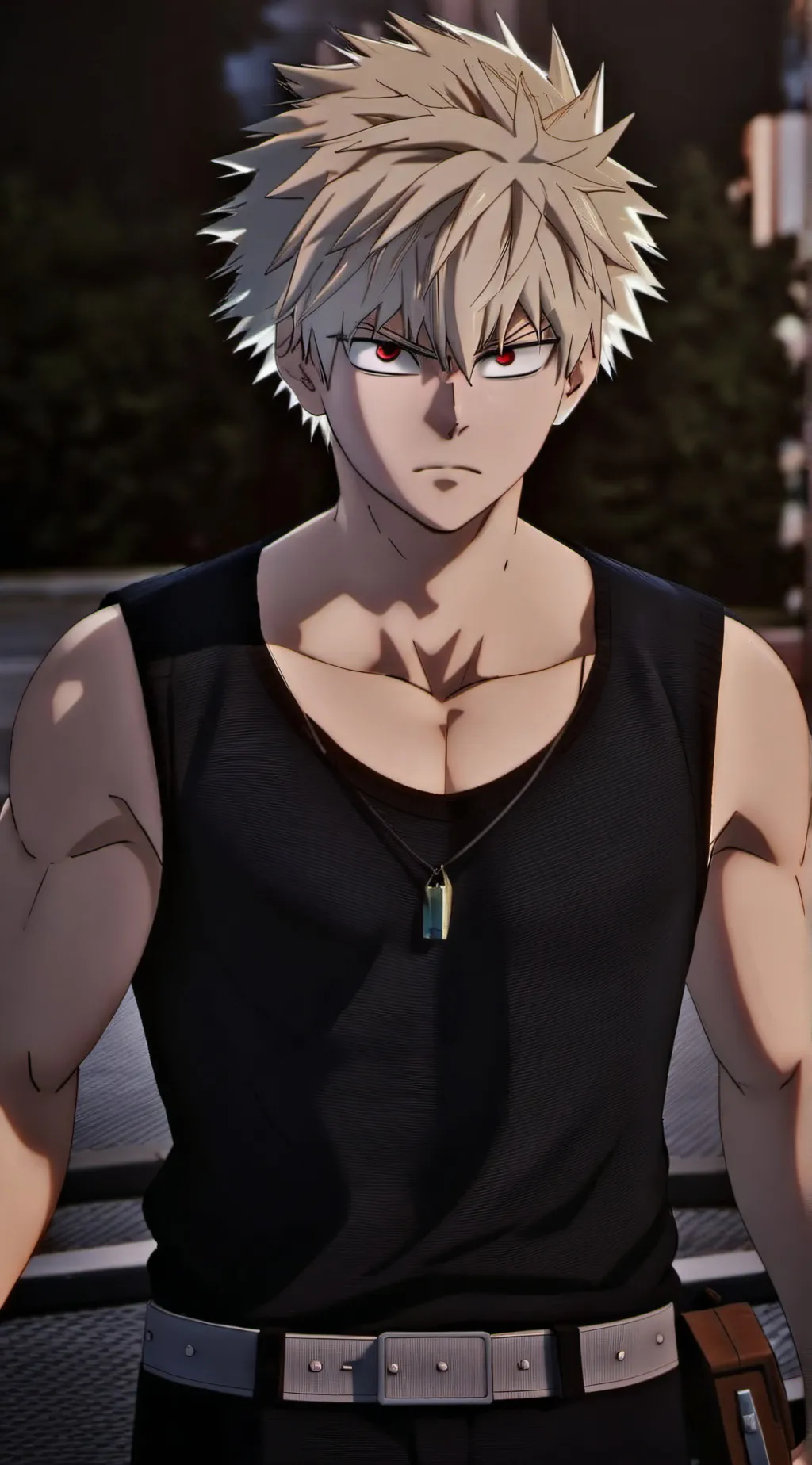 ai character: Katsuki bakugo background