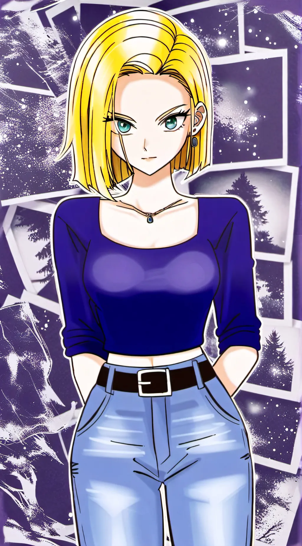 ai character: Android 18 background