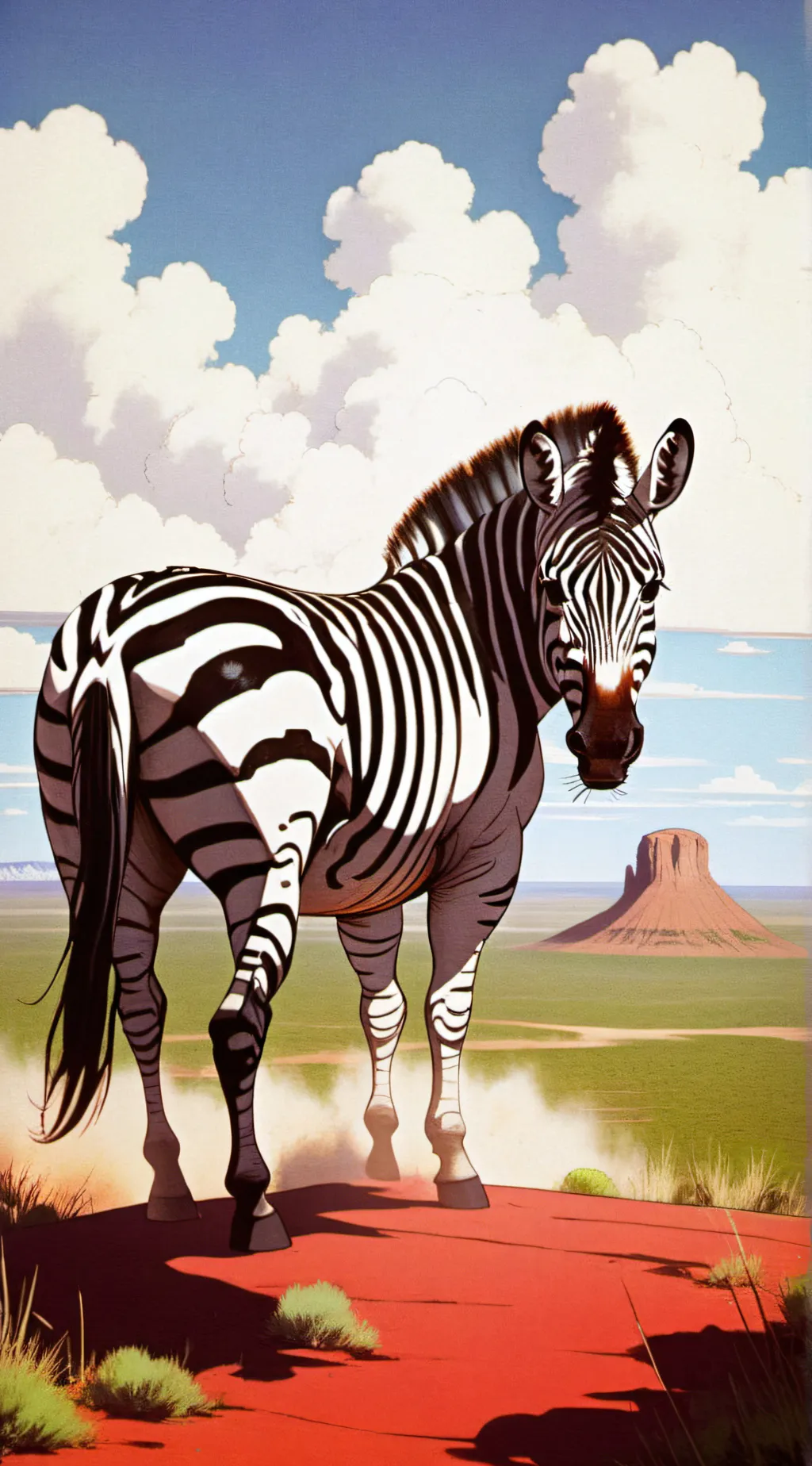 ai character: Zebra background