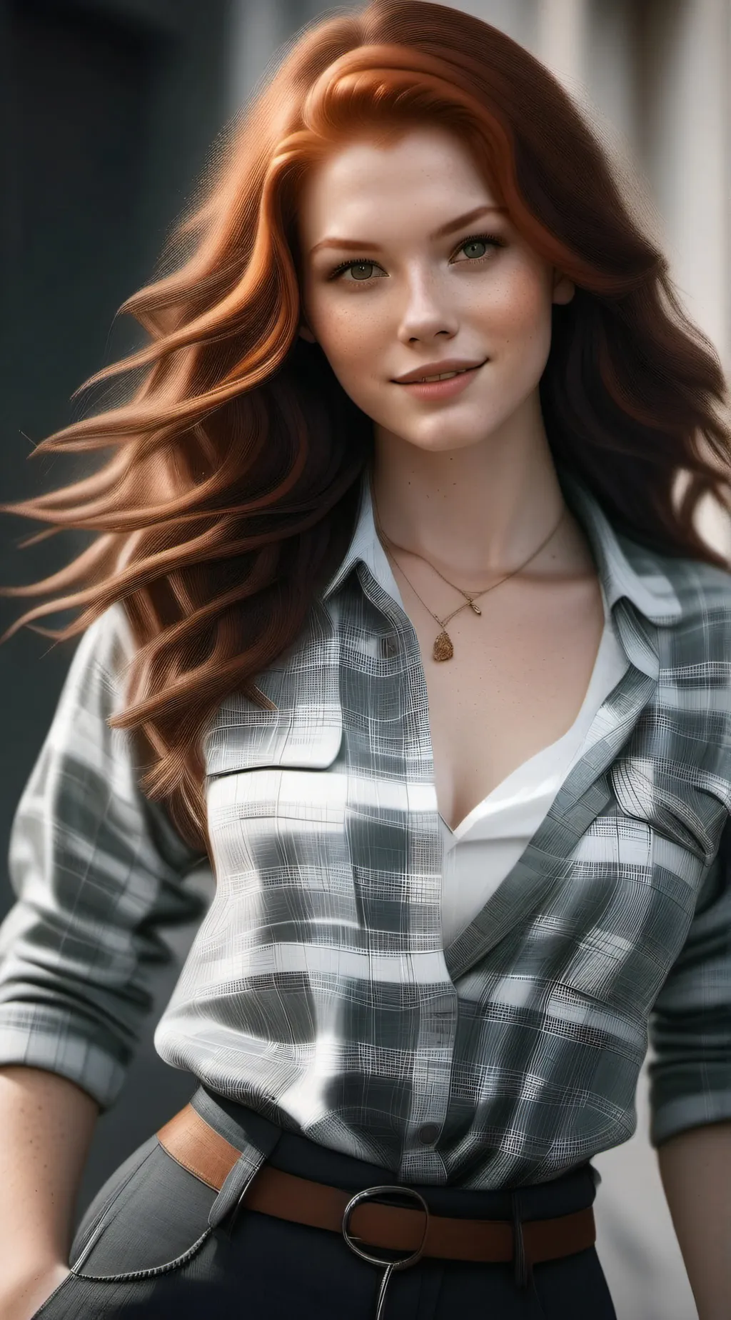 ai character: Amber background