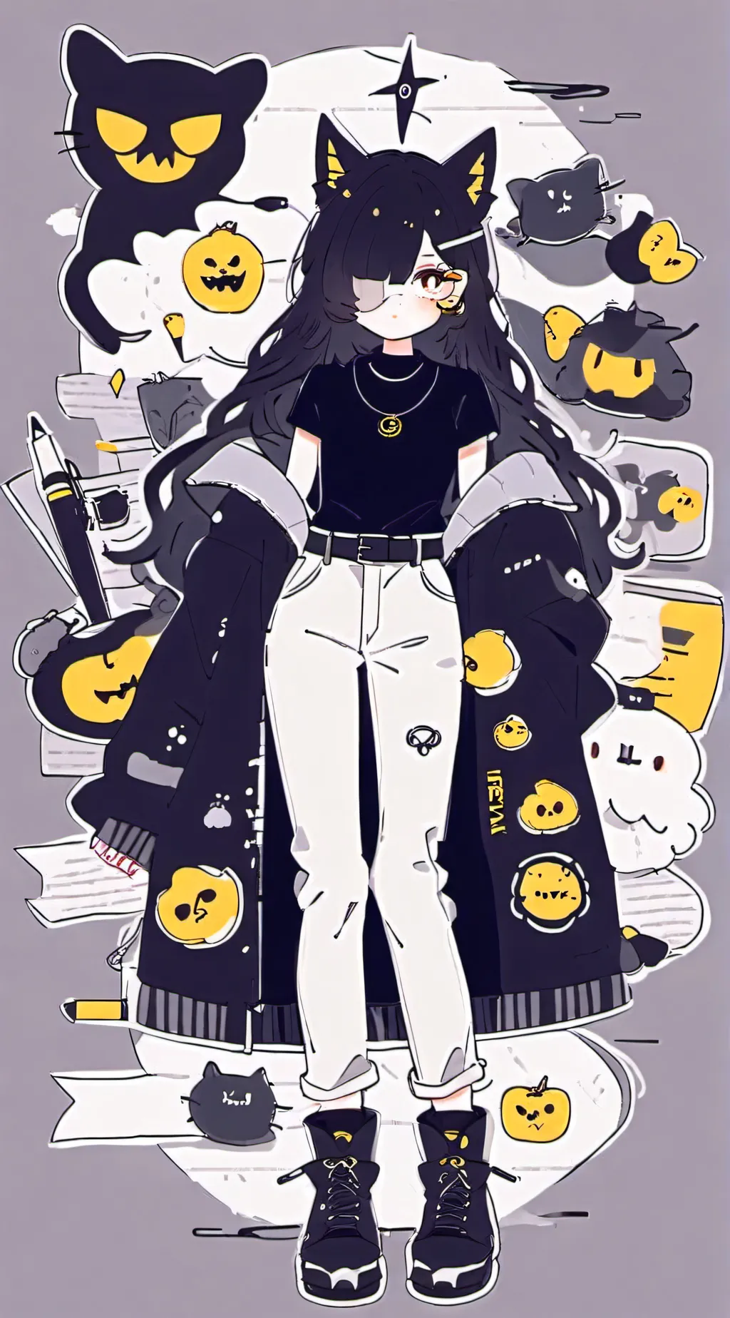 ai character: miss circle  background
