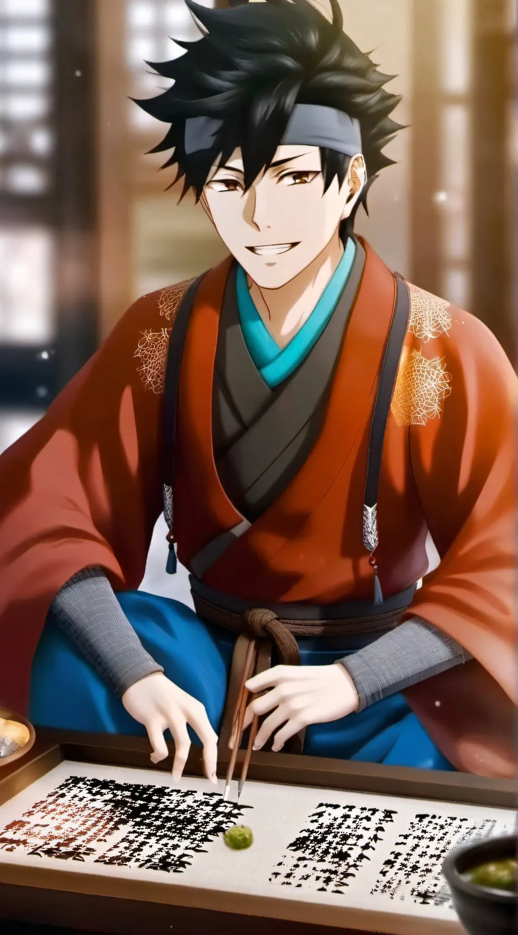 ai character: 黑尾鐵郎 background