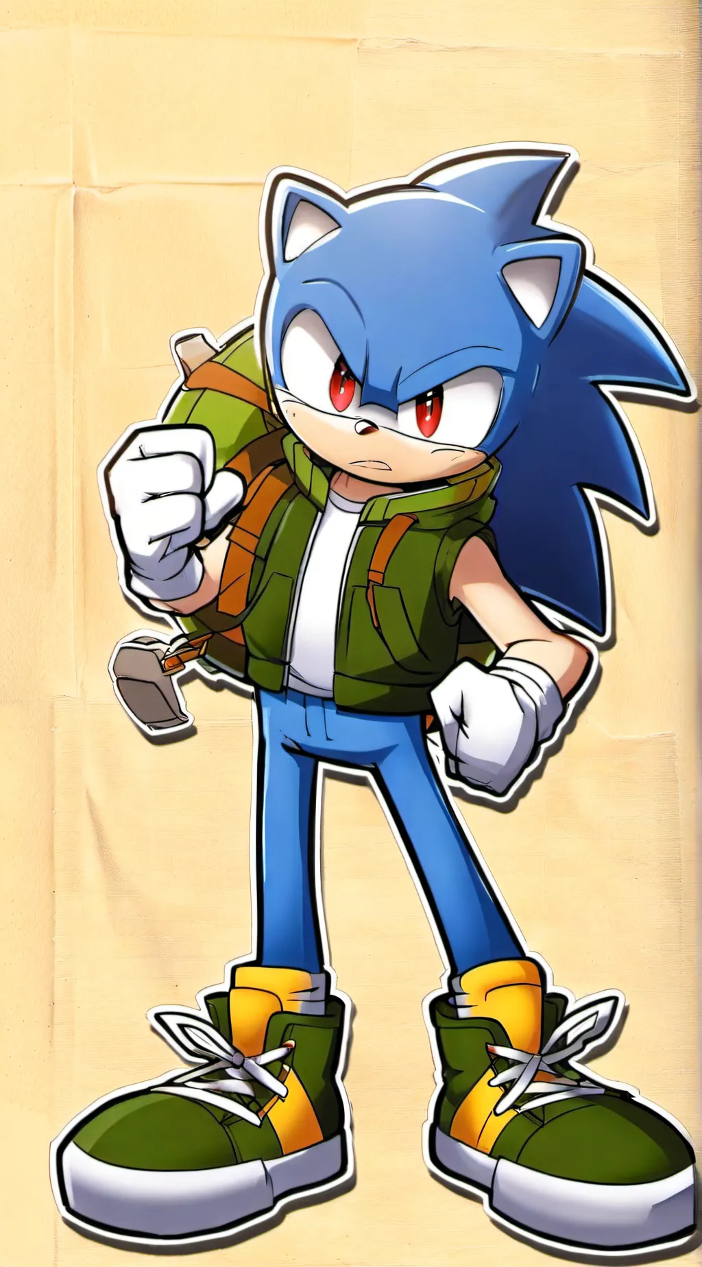 ai character: 2012 and2018sonic  background
