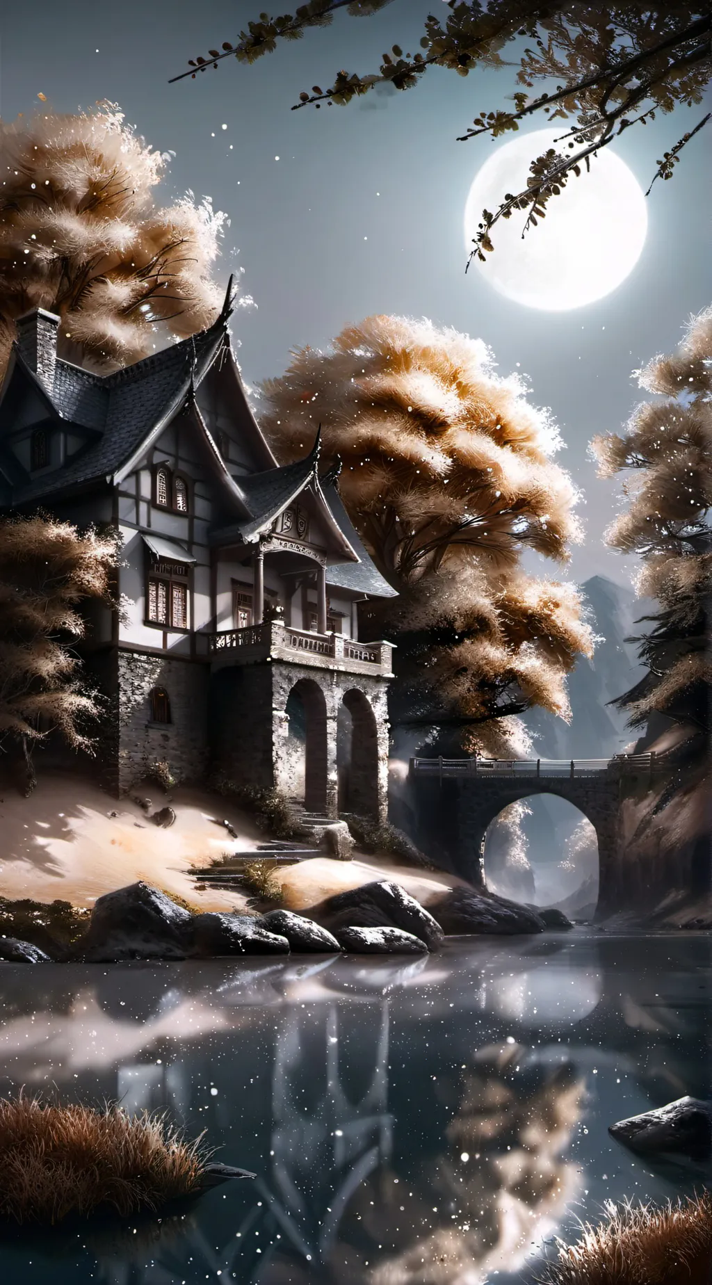 ai character: Haunted mansion  background
