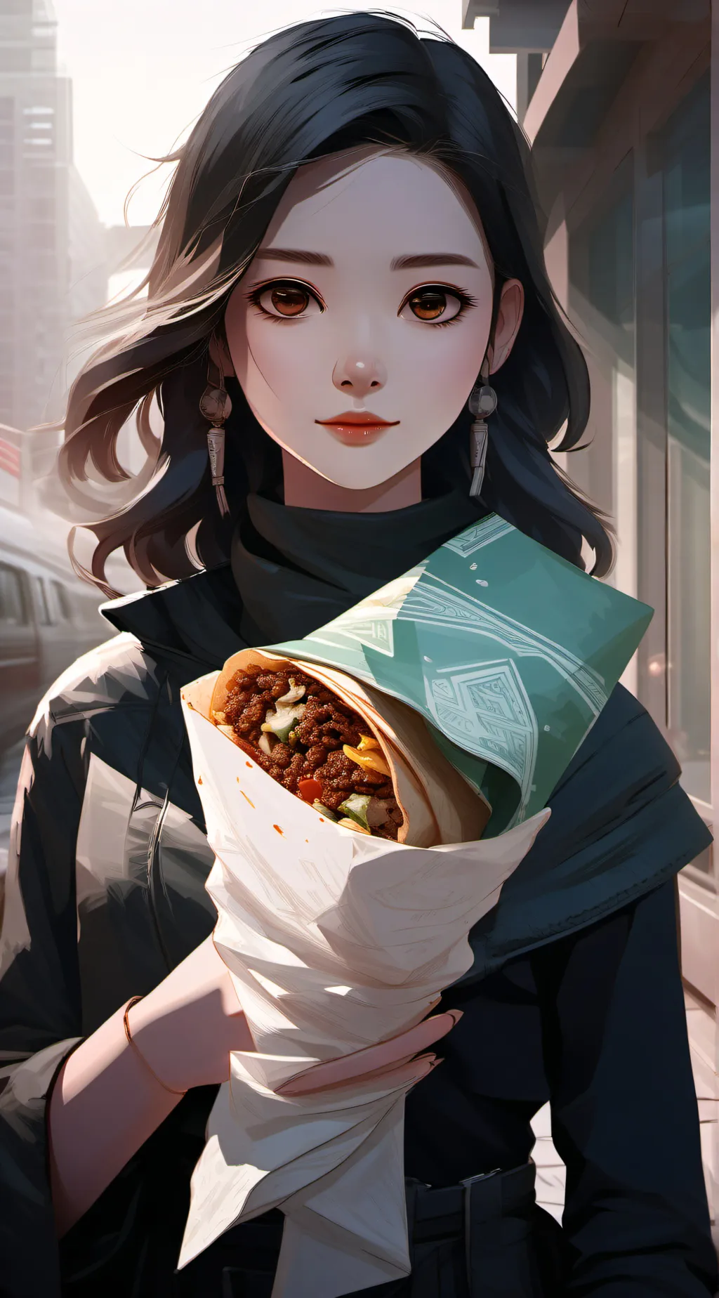 ai character: Burrito inflation background