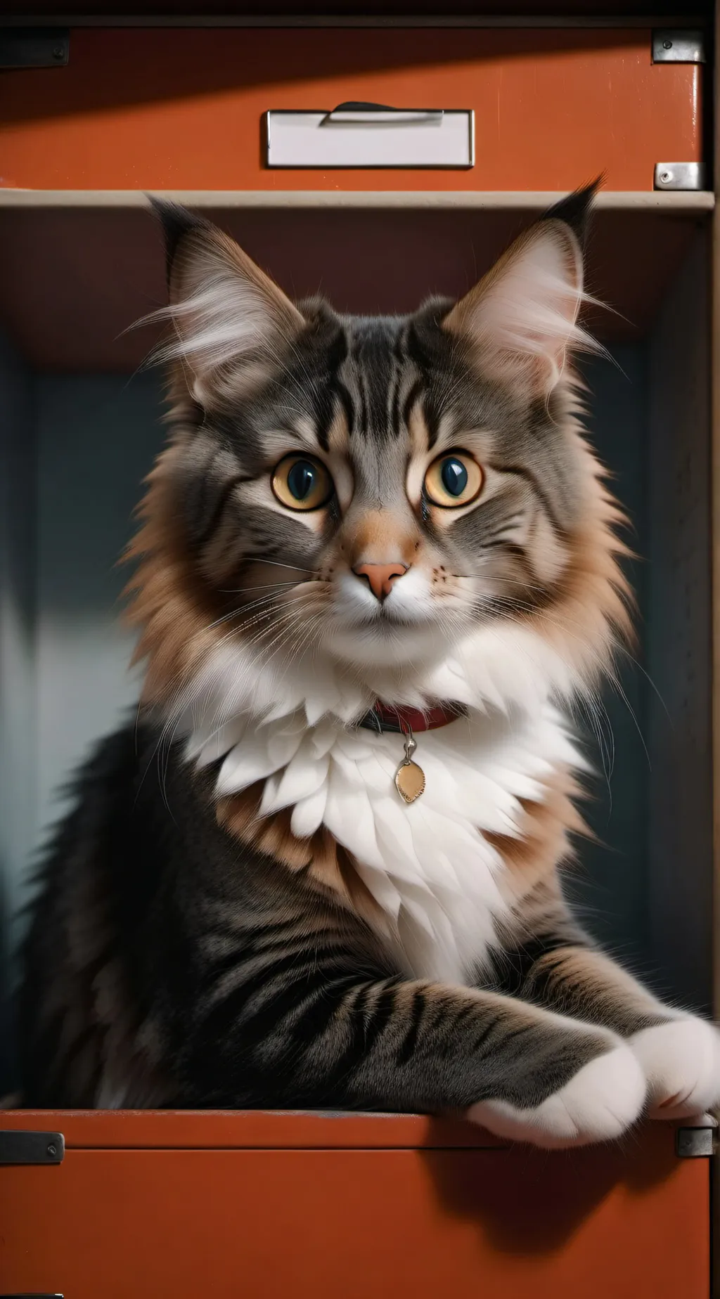 ai character: a Cat inSchool background