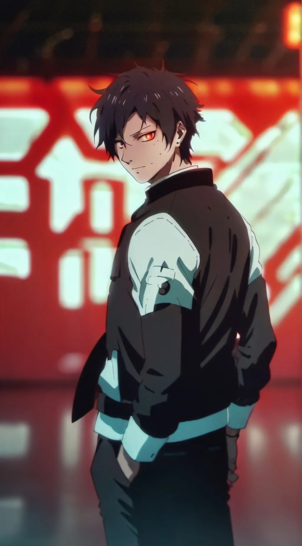 ai character: shinra kusakabey  background