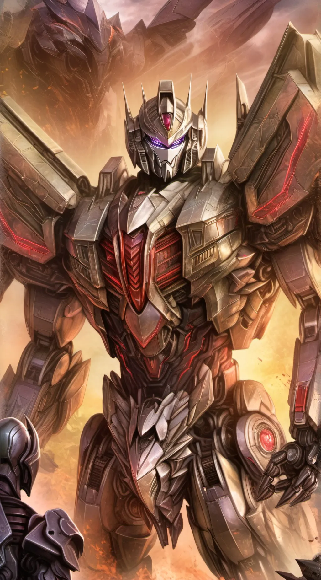 ai character: Megatron drunk :)  background