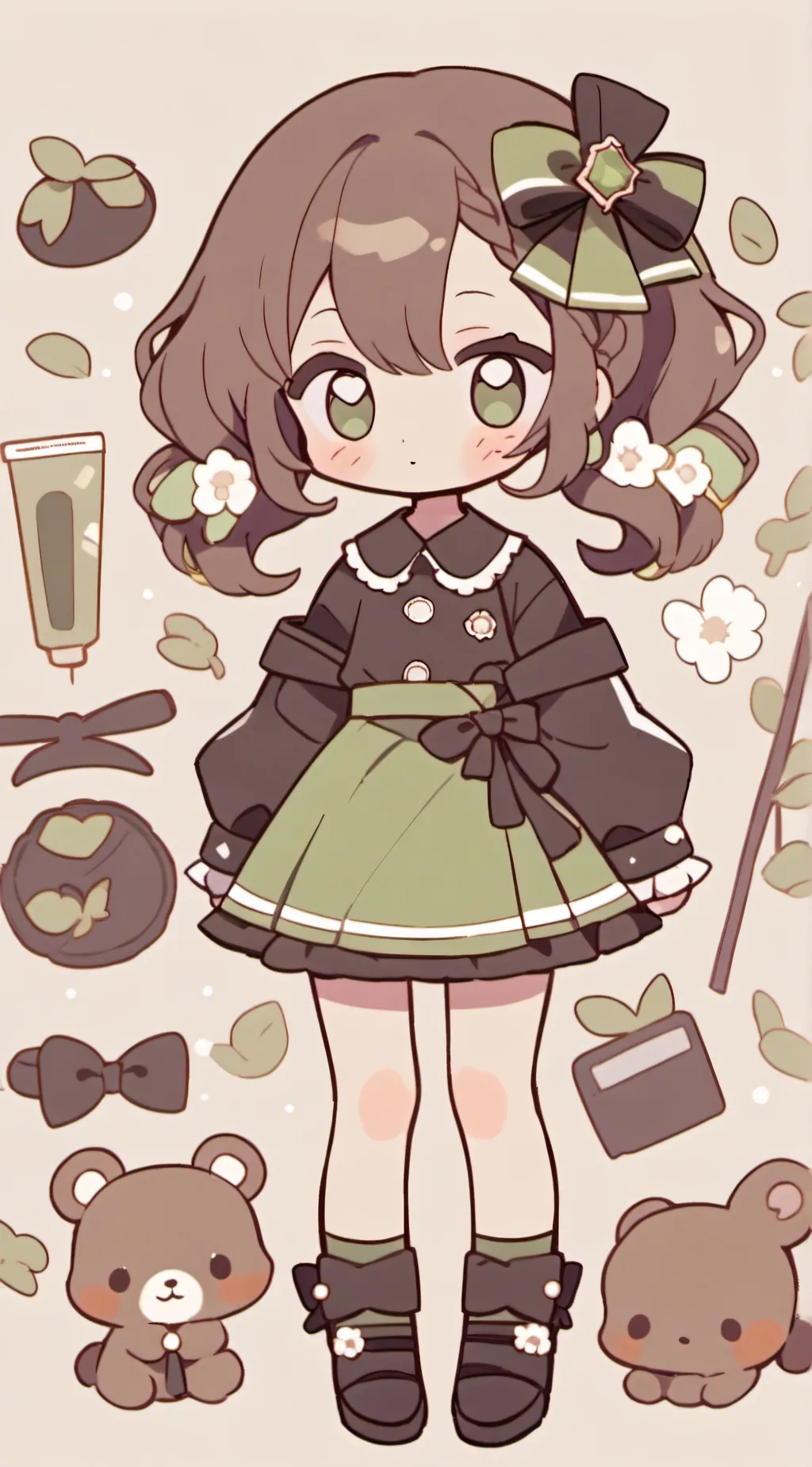 ai character: 💚Shara🖤 background