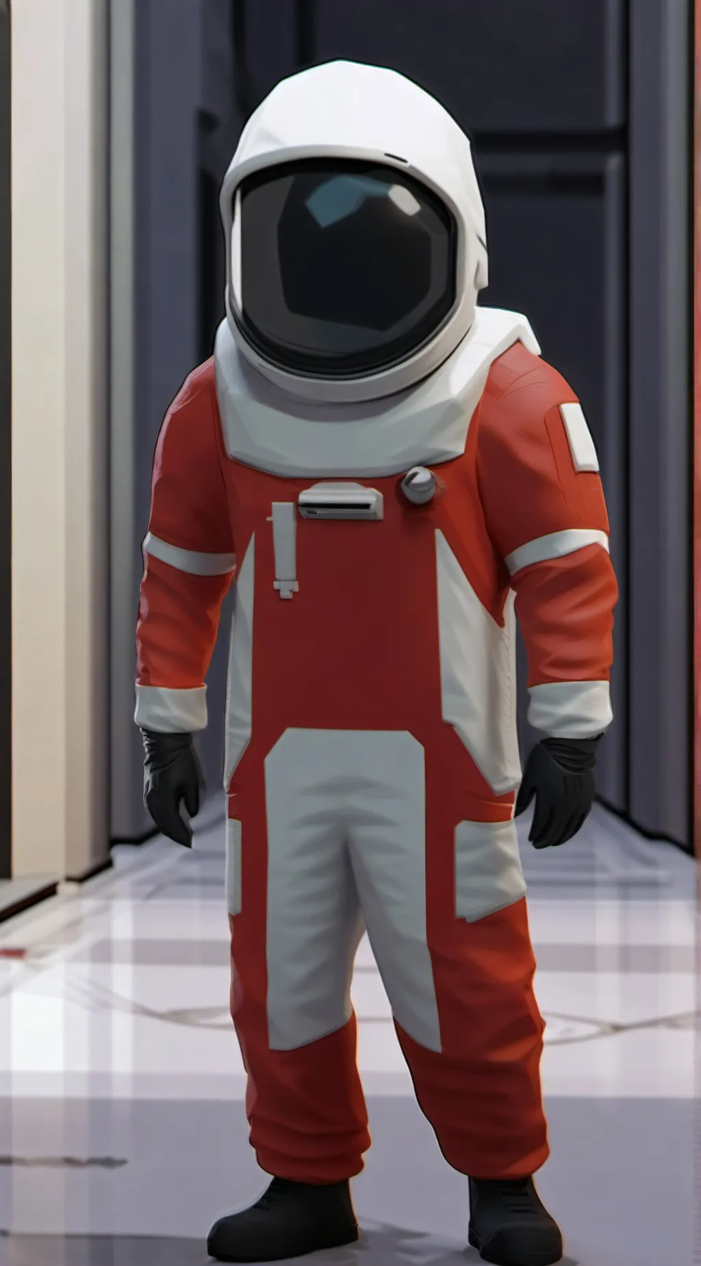 ai character: Red background