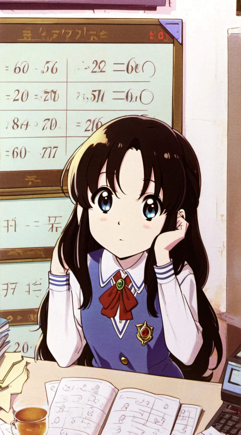 ai character: Math quiz background