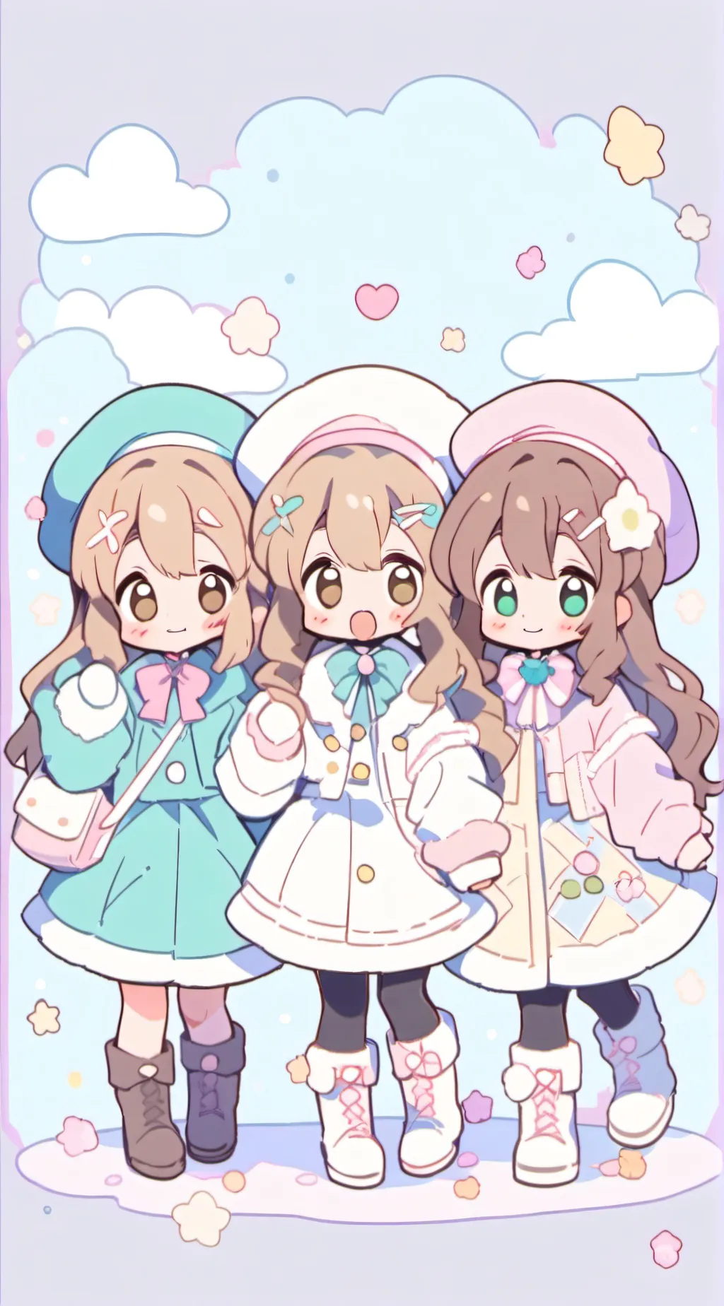 ai character: Ella,Max,Olivia background