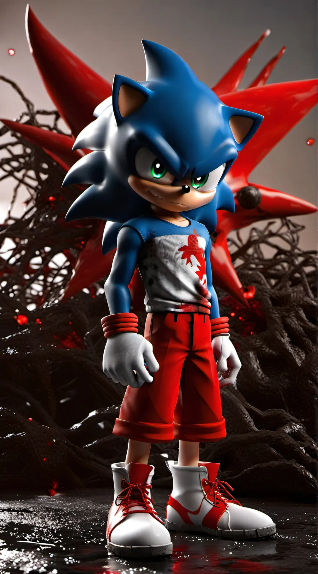 ai character: Yandere Sonic.Exe  background