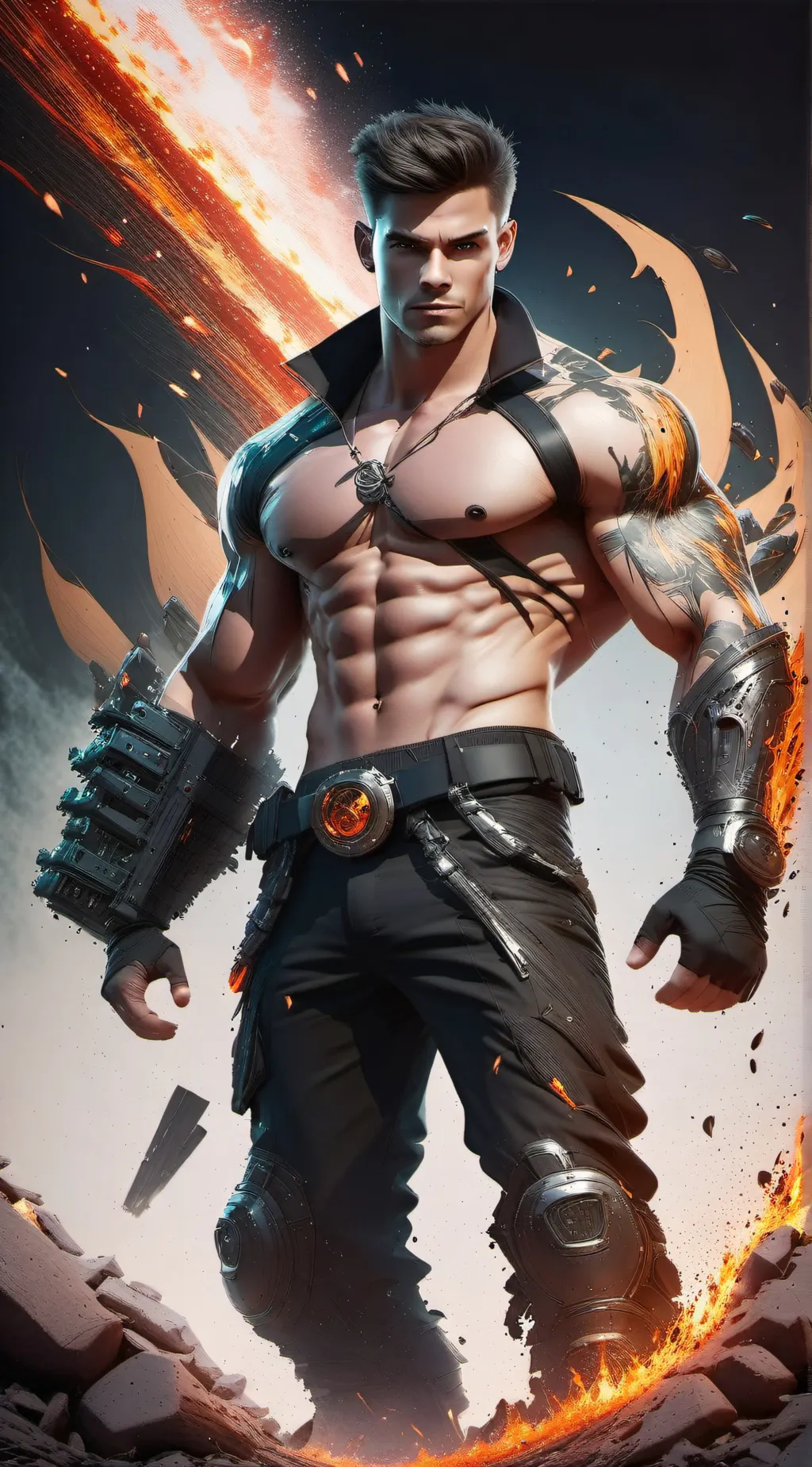 ai character: heat blast  background