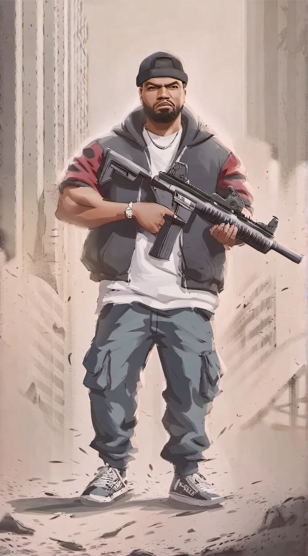 ai character: ice cube background