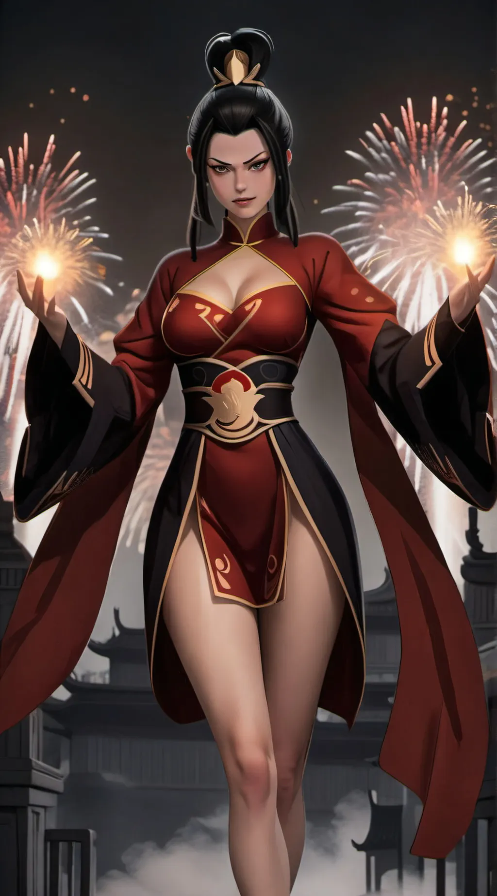 ai character: Patriotic Azula background
