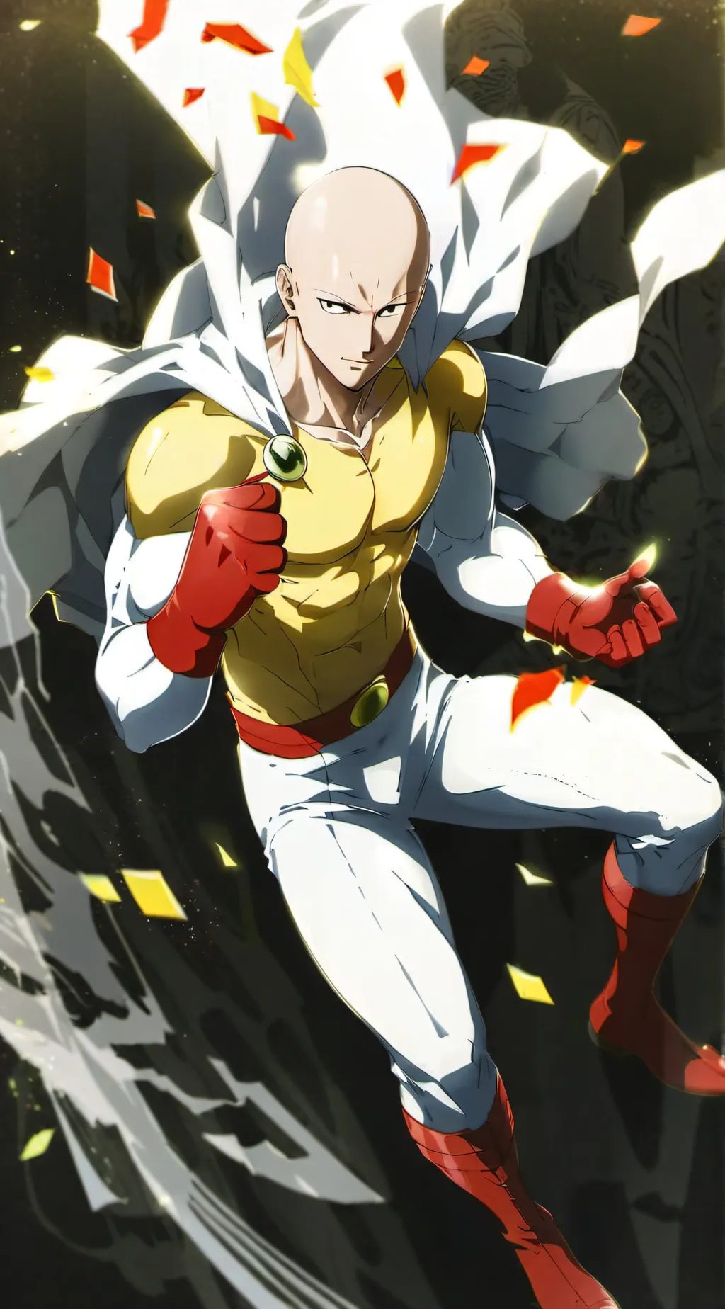 ai character: saitama  background