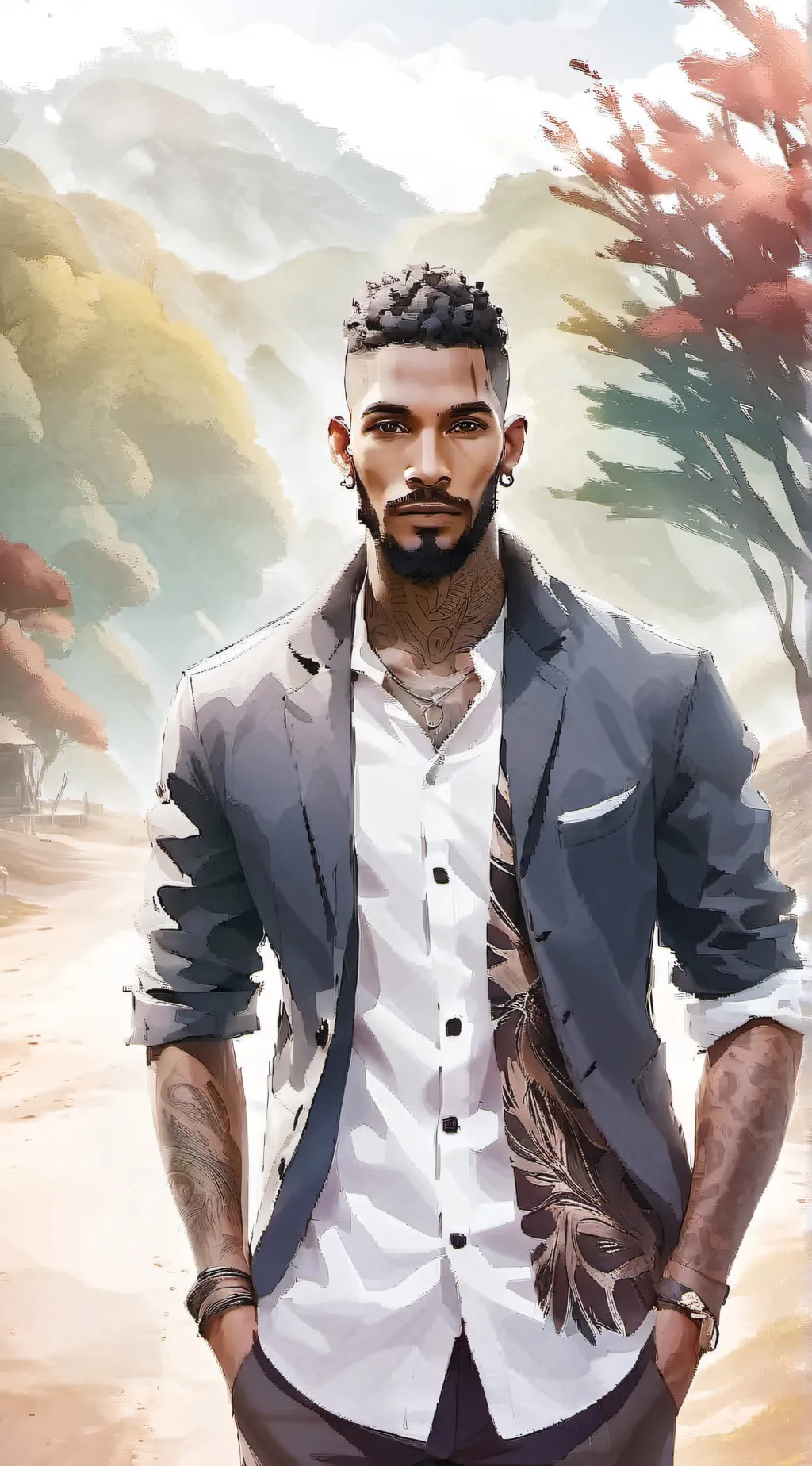 ai character: Jame  background