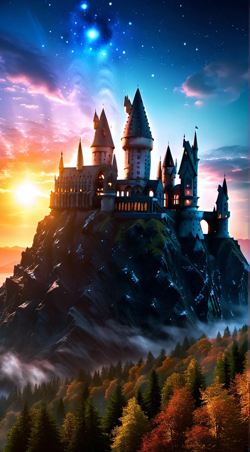 ai character: Hogwarts  background